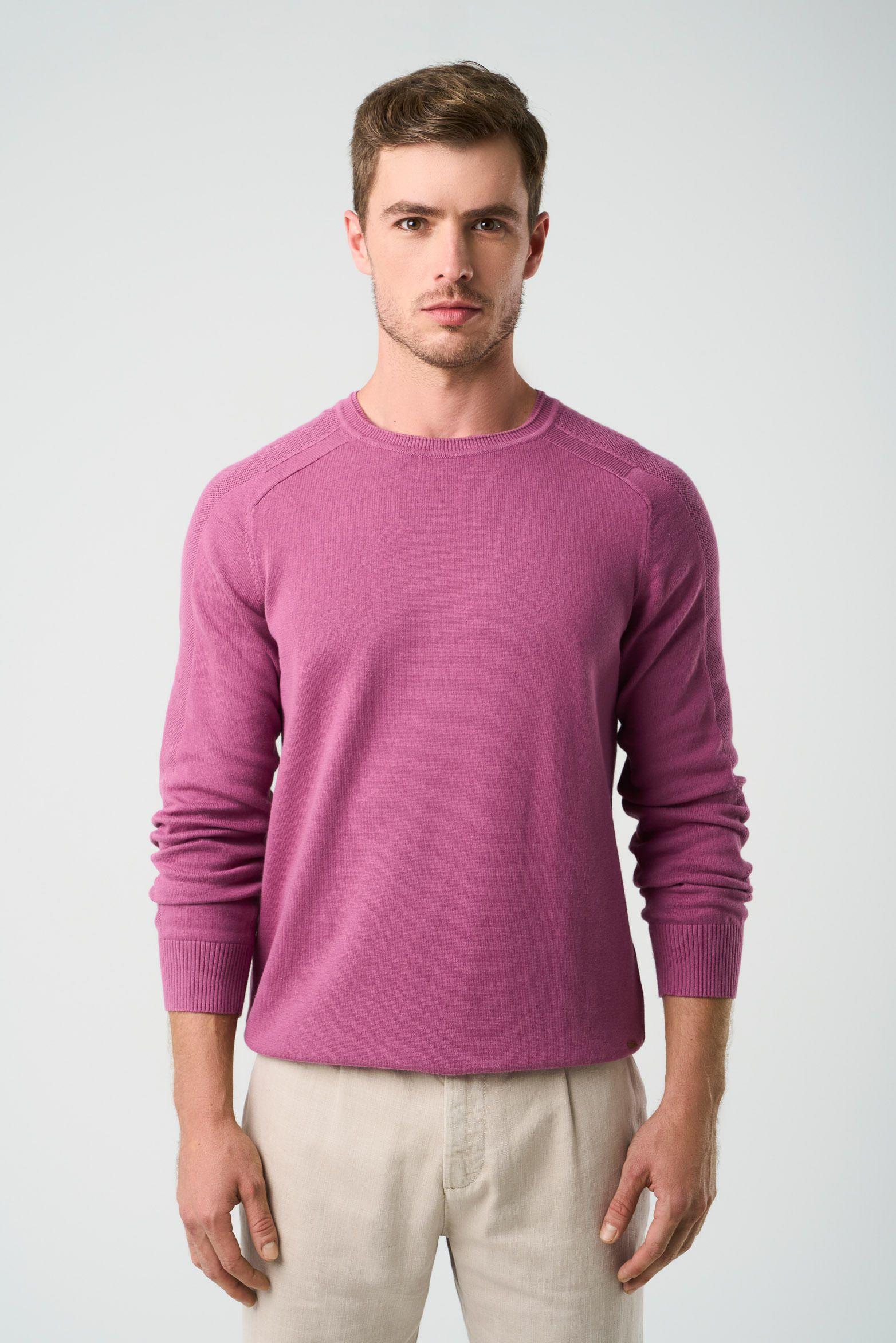 Vélez Sweater Tejido En Algodón Hombre Manga Ranglan Mora-0