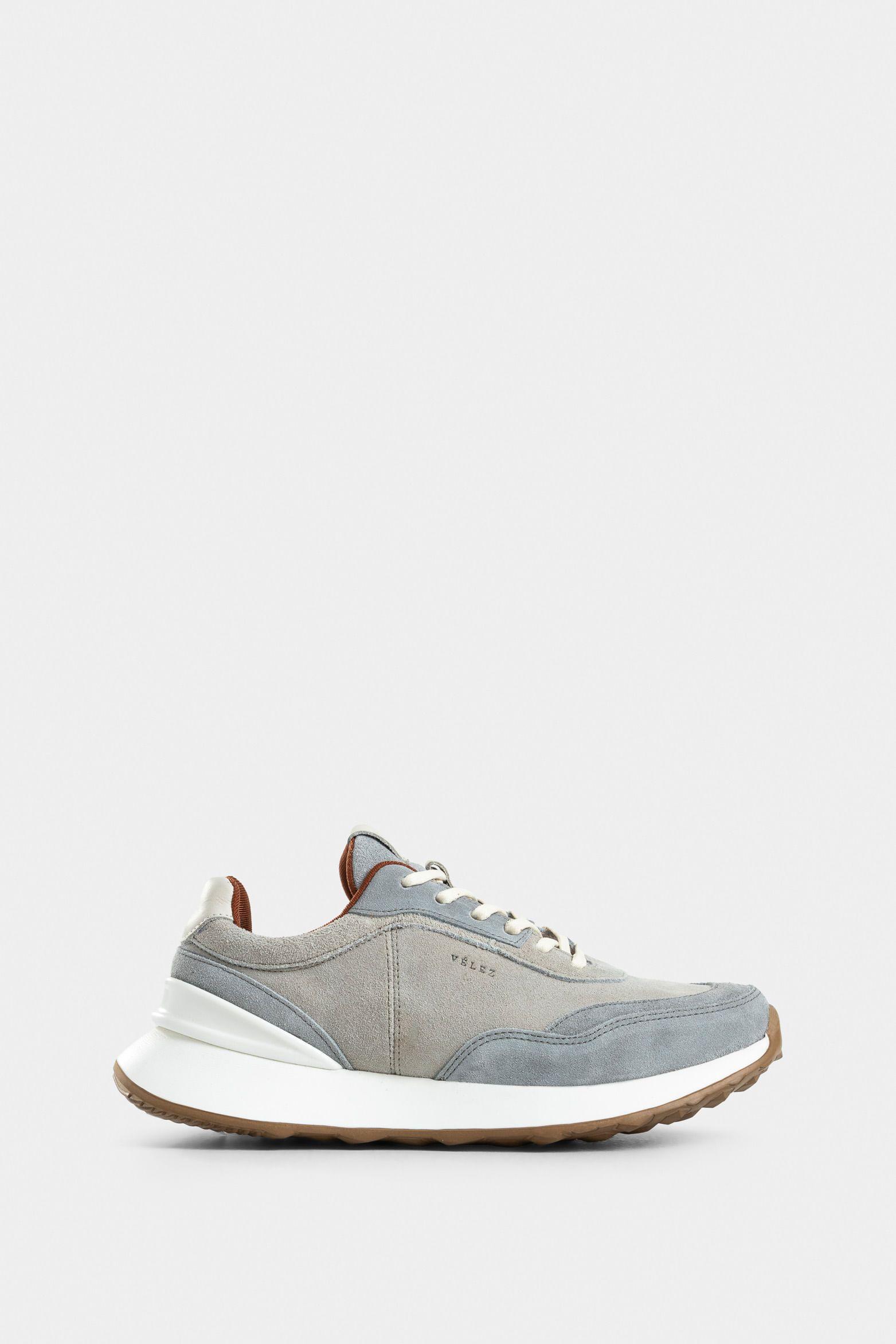 Vélez Zapatillas Avellano Cuero Gamuzado Hombre Beige-0