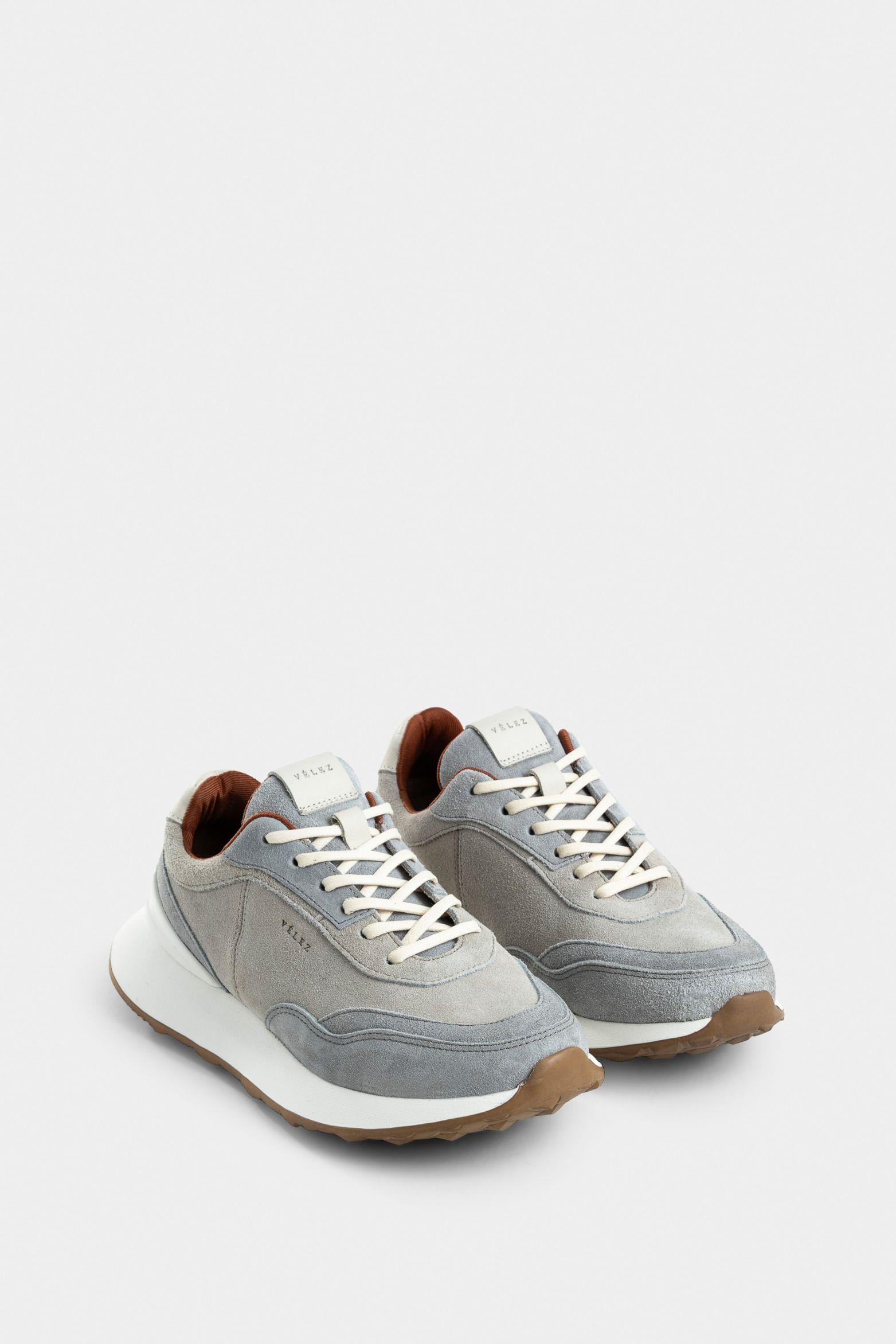 Vélez Zapatillas Avellano Cuero Gamuzado Hombre Beige-1
