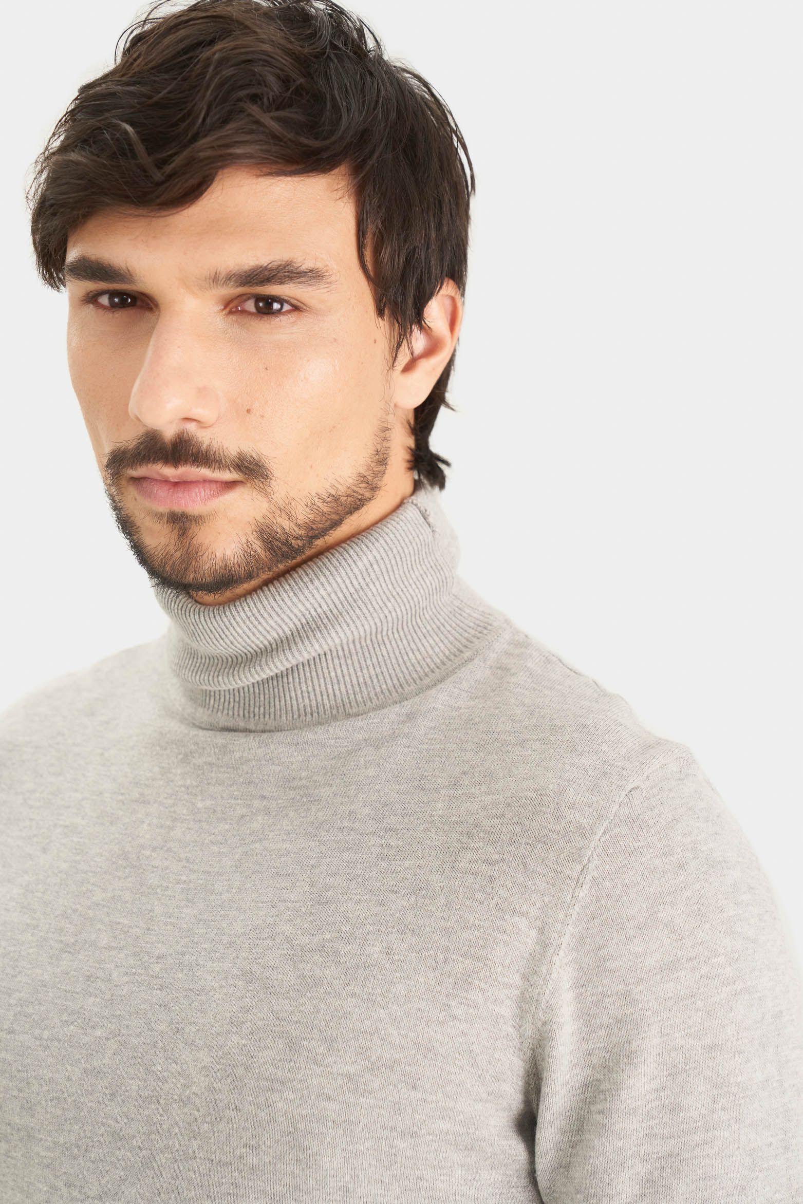Vélez Sweater Cuello Tortuga Tejido Para Hombre Gris-1