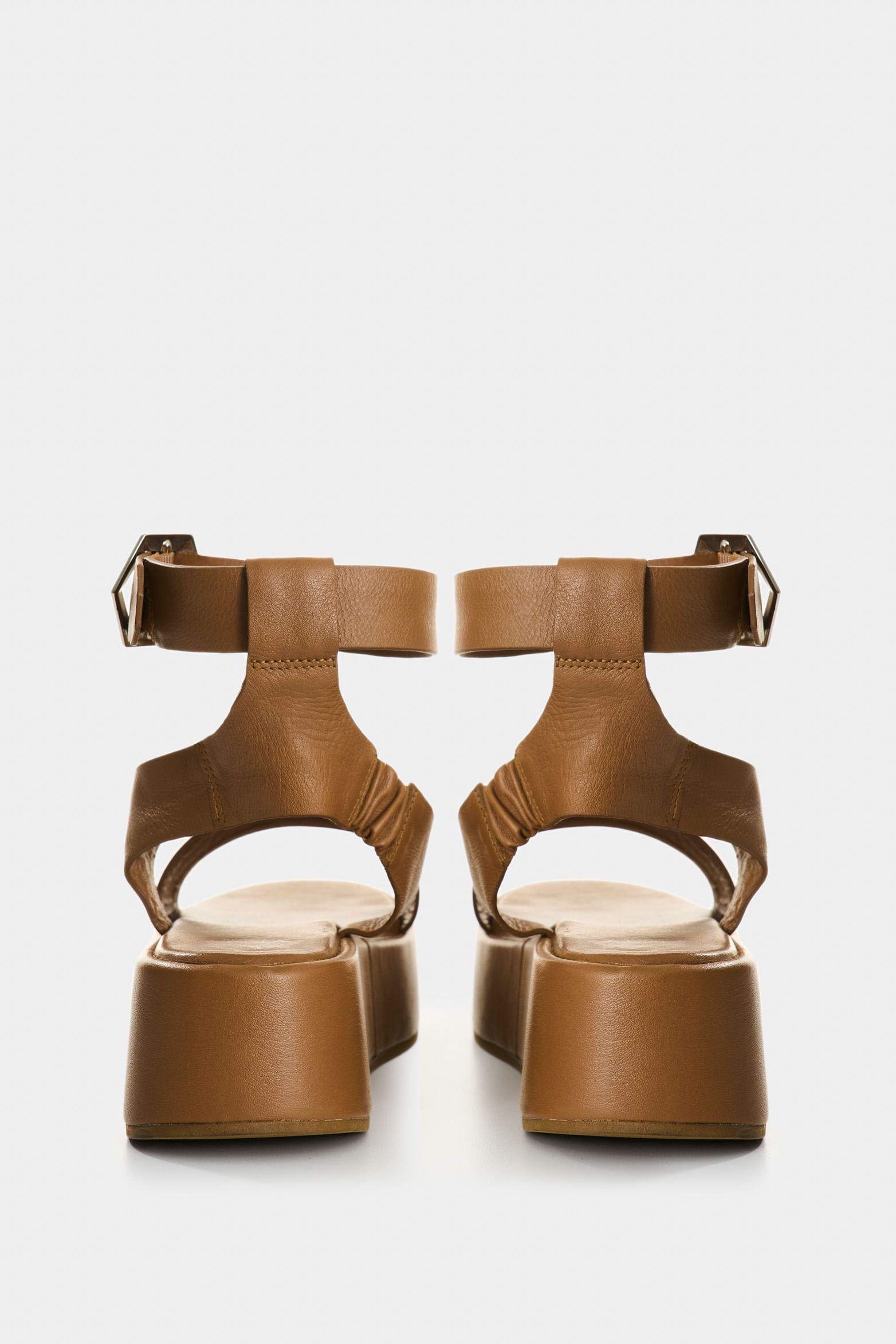 Vélez Sandalia forma De Cuero  Mujer Mentha Miel-2