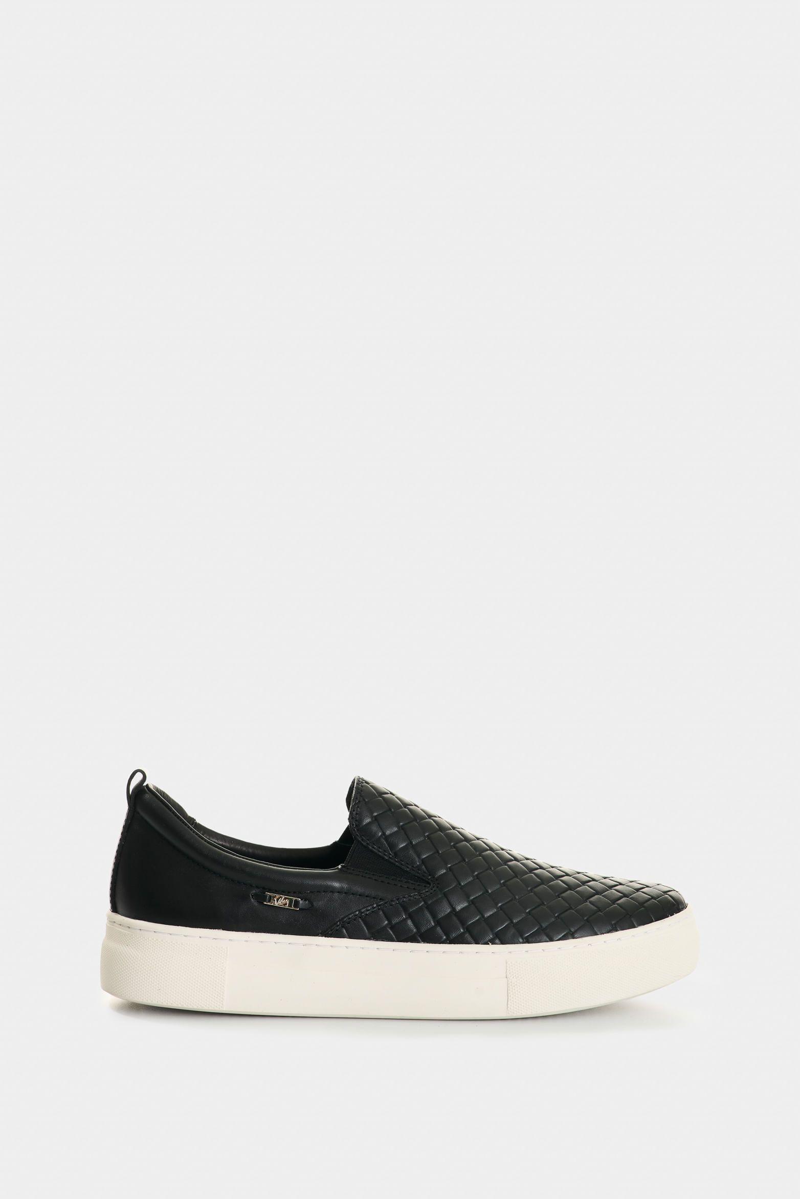 Vélez Mocasín De Cuero Grabado Para Mujer Anastasia Negro-0