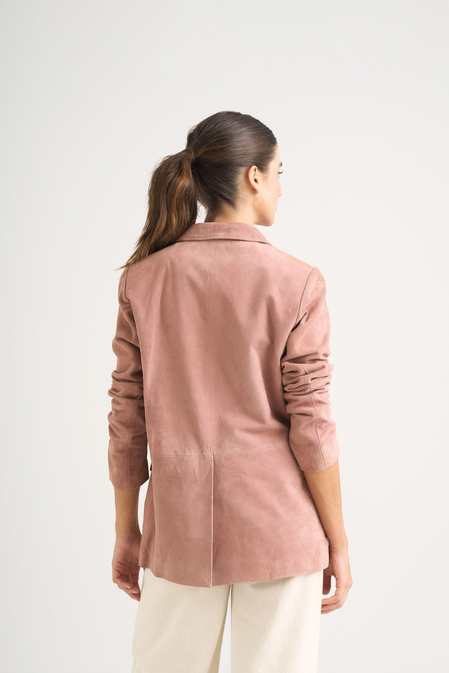 Vélez Blazer En Gamuza Ovina Para Mujer Zarzamora Mora-5
