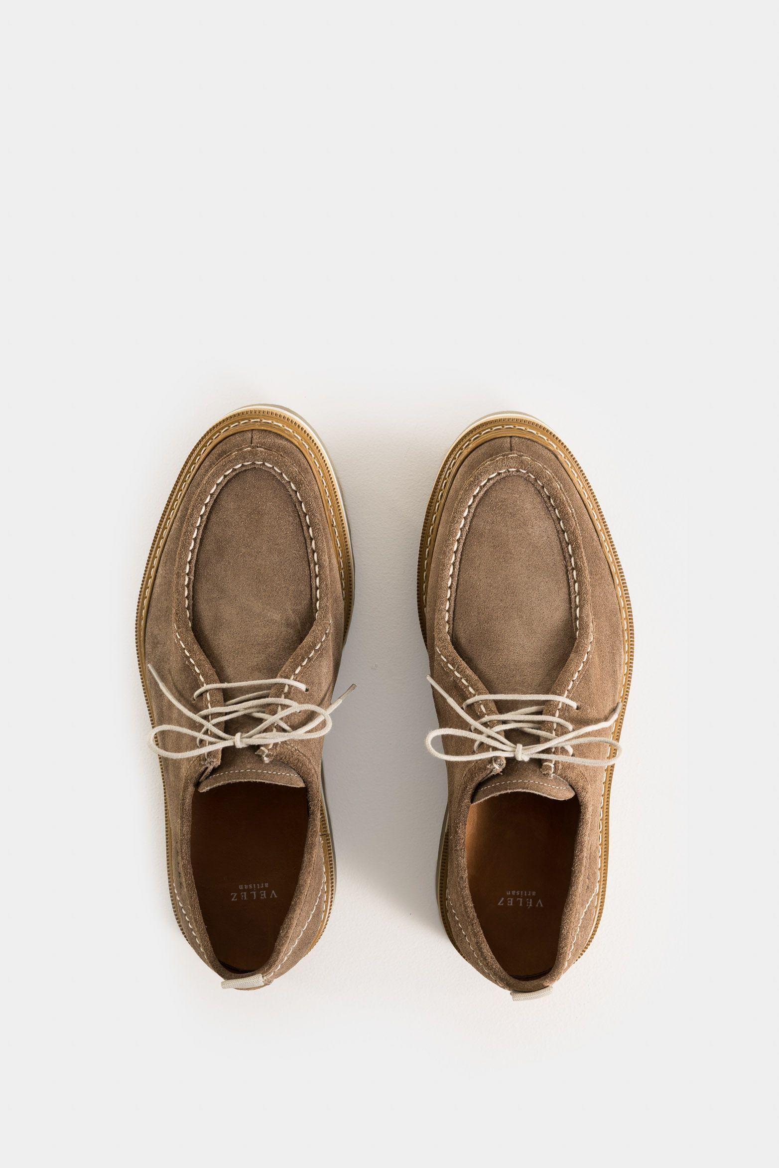 Vélez Zapatos Cordón Nova De Cuero Hombre Textura Gamuzada-3
