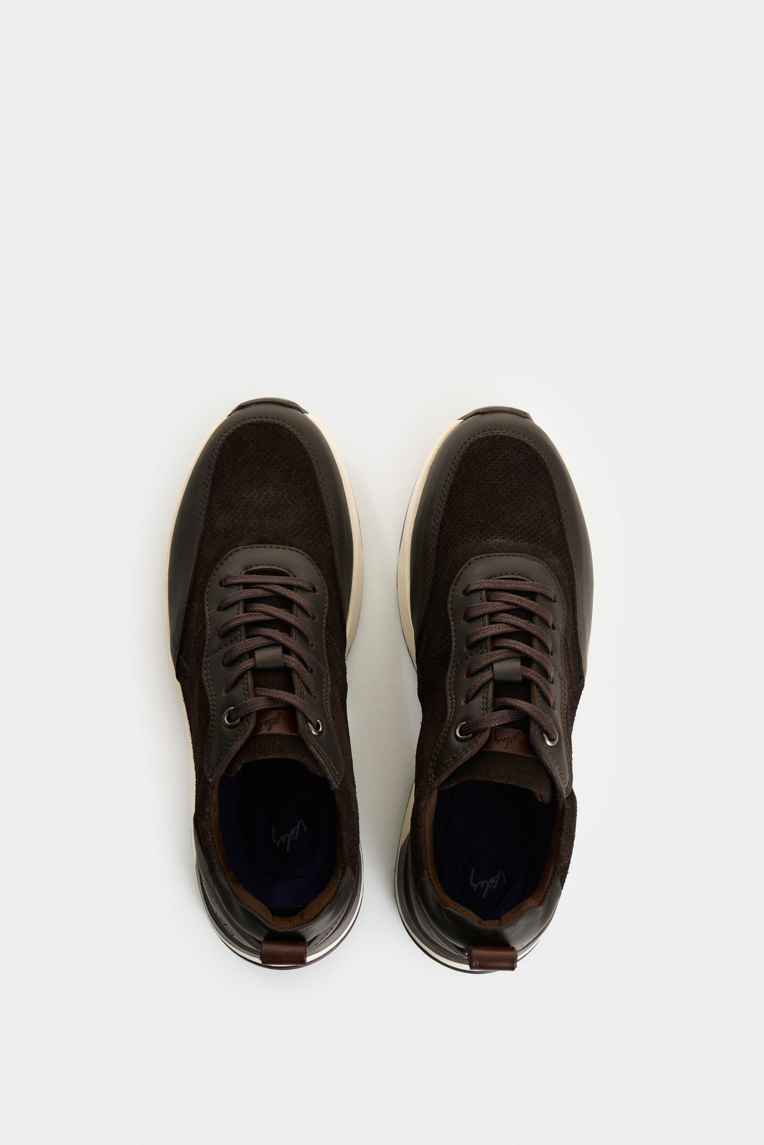 Vélez Zapatilla Tenis De Cuero  Hombre Romeo 2 Café-3