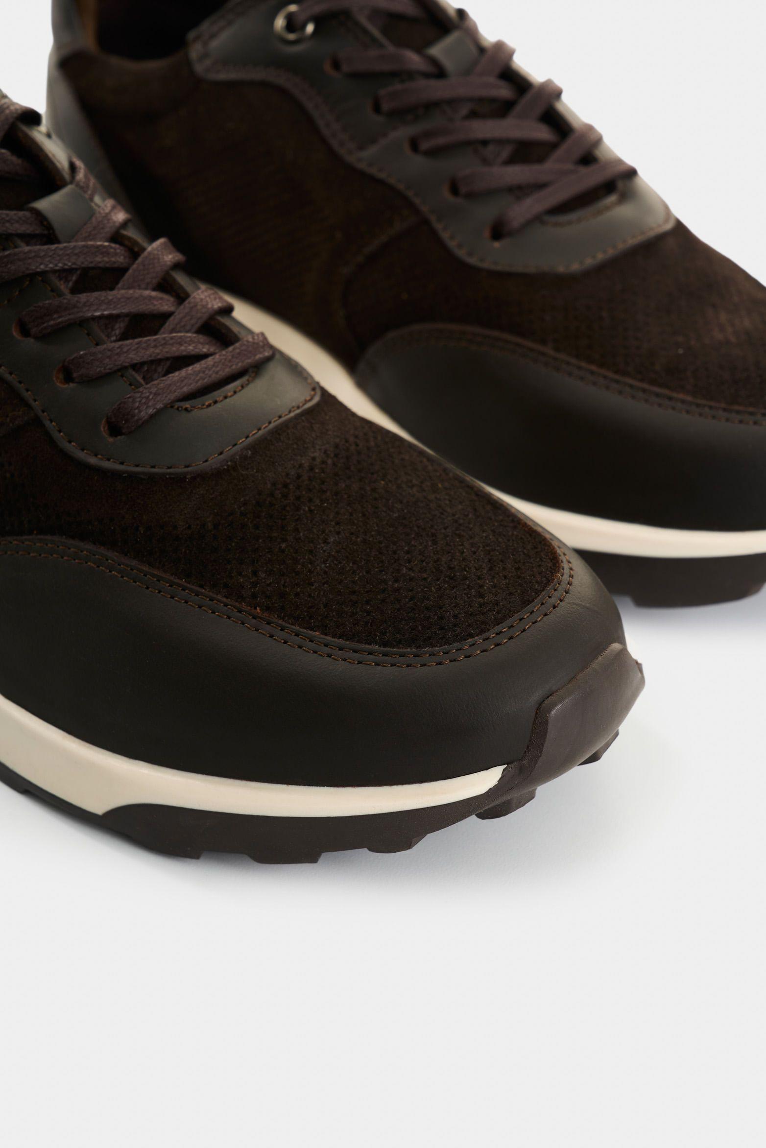 Vélez Zapatilla Tenis De Cuero  Hombre Romeo 2 Café-4