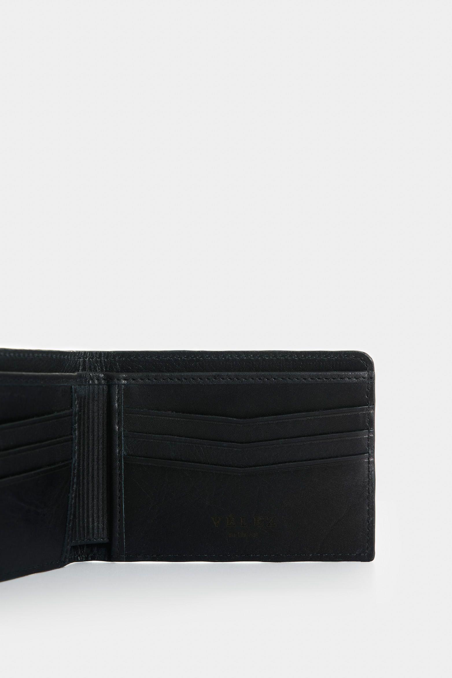 Vélez Billetera De Cuero Para Hombre Elia Negro-4