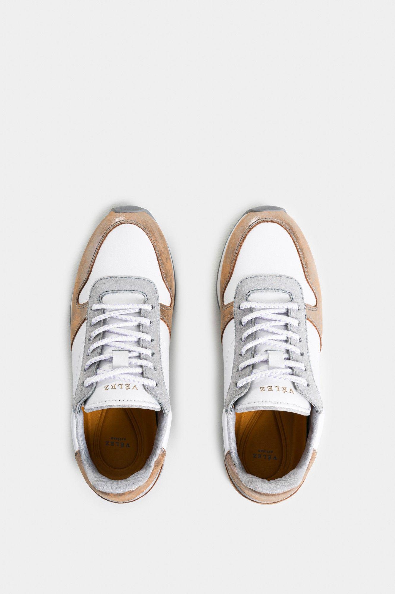 Vélez Zapatillas Plancton Cuero Folia Mujer Plata-3