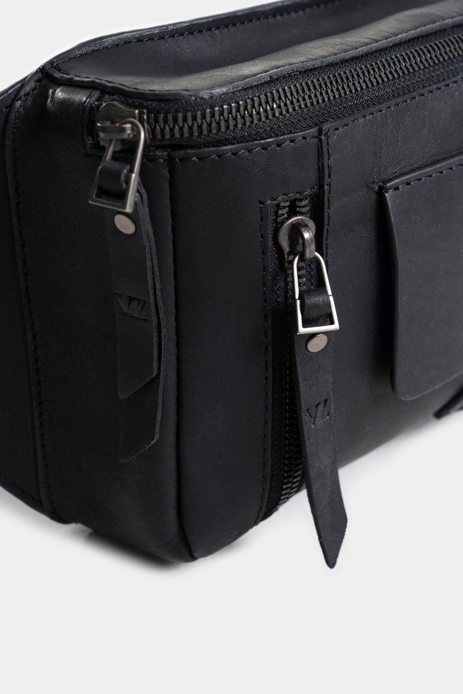 Vélez Riñonera Casual TacubaDe Cuero Vintage Negro-3