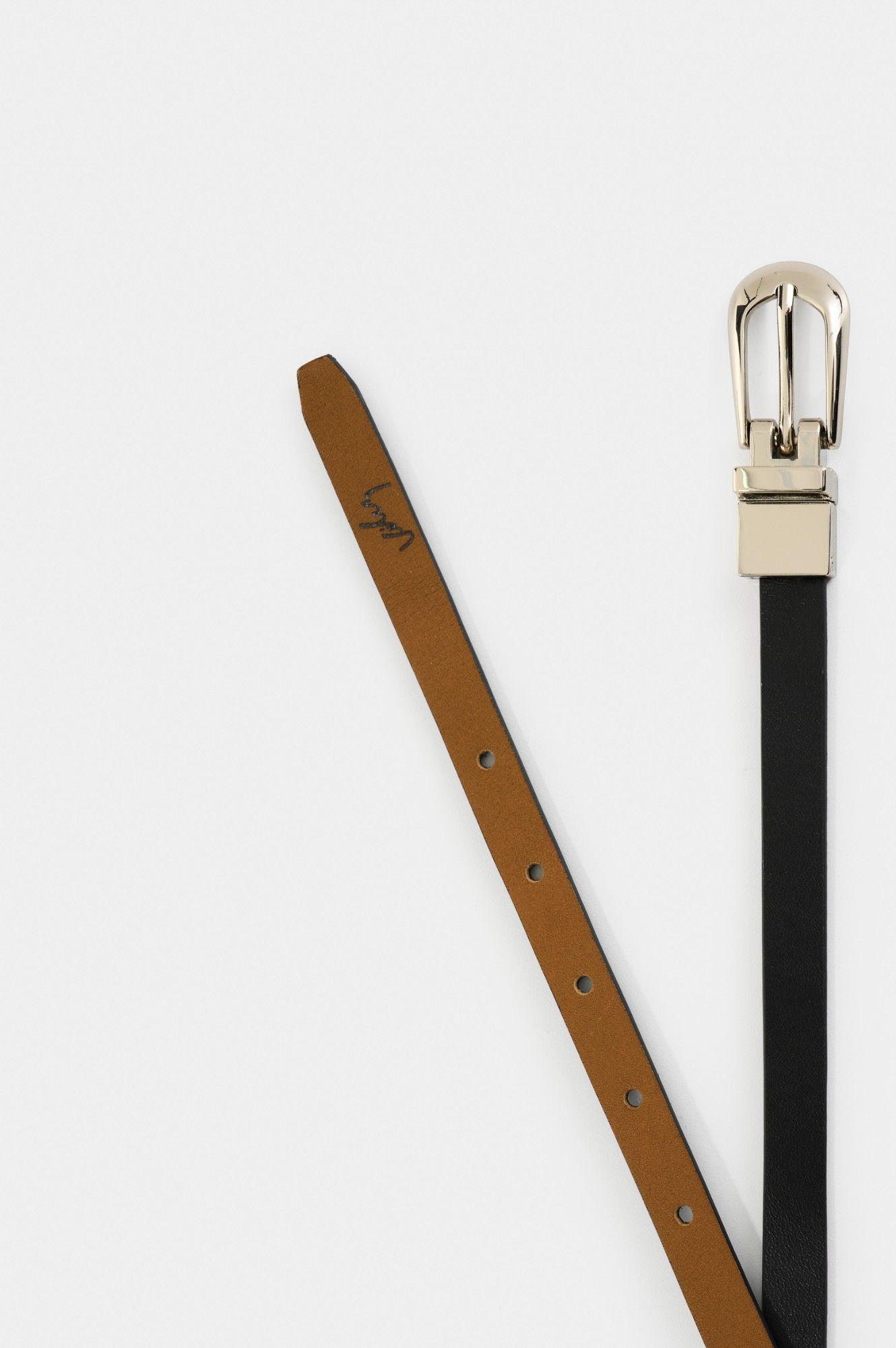 Vélez Cinturón Doble Faz Cuero Mujer Krill Negro-2