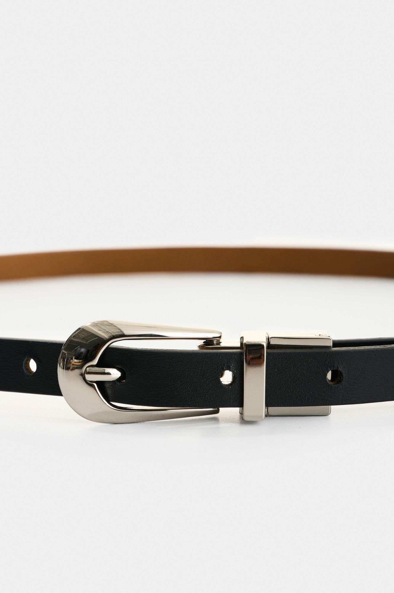 Vélez Cinturón Doble Faz Cuero Mujer Krill Negro-3