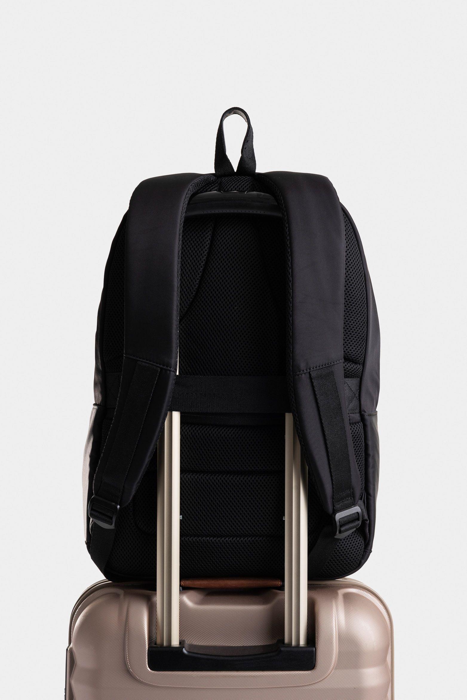 Vélez Morral Sierra En Lona Para Hombre Manija Cuero Negro-2