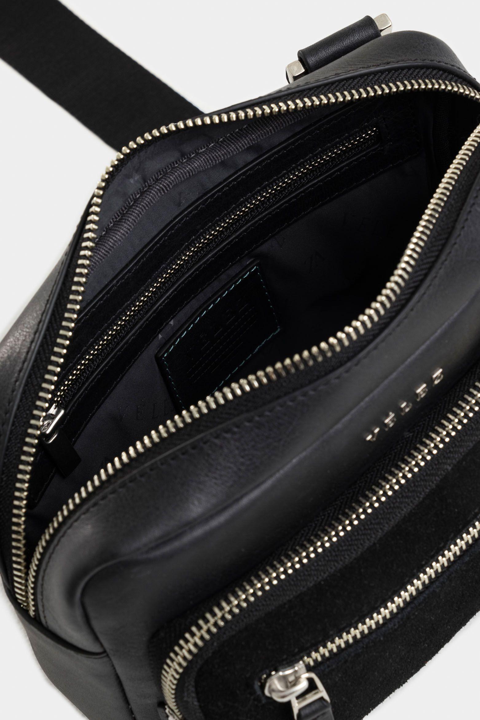 Vélez Manos Libres Bright Cuero Para Hombre Gamuzado Negro-4