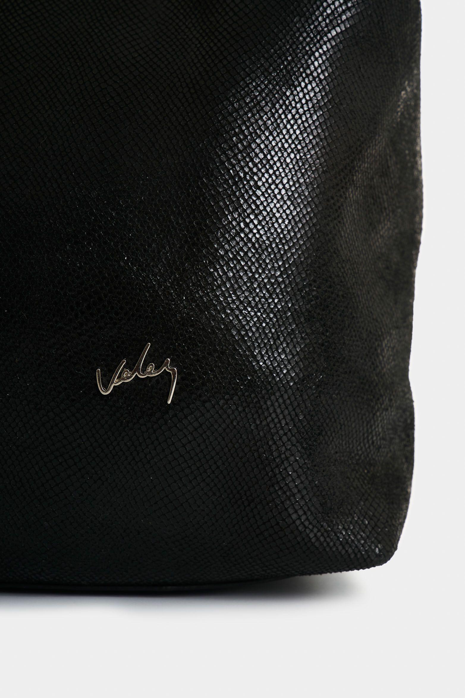 Vélez Shopping De Cuero Gamuzado Y Folia Mujer Silena Negro-3