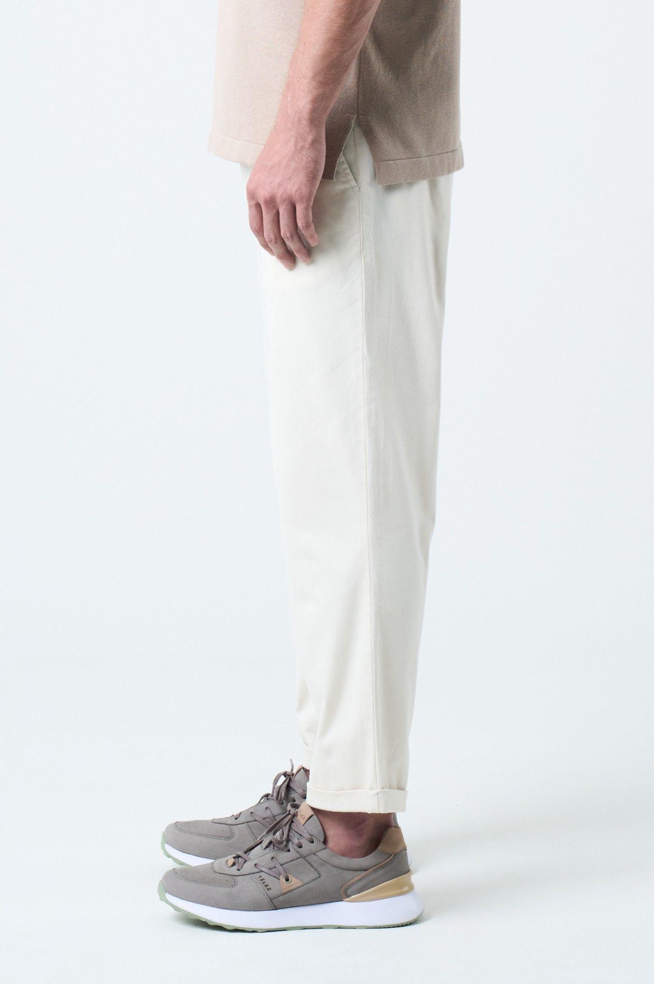 Vélez Pantalón Apis En Drill Hombre Silueta Baggy Crema-4