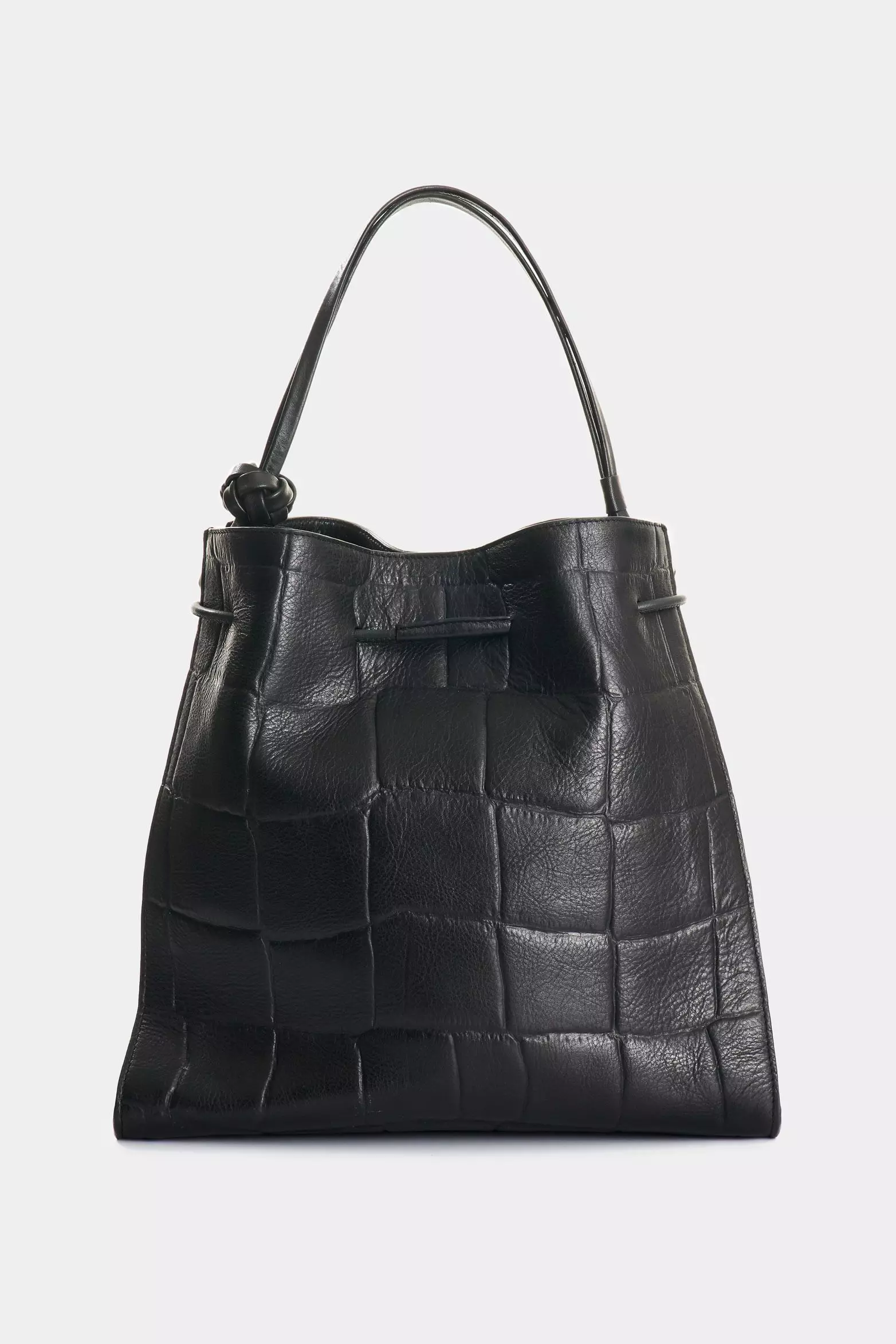 Vélez Shopping De Cuero Grabado  Mujer Aromia Negro-2