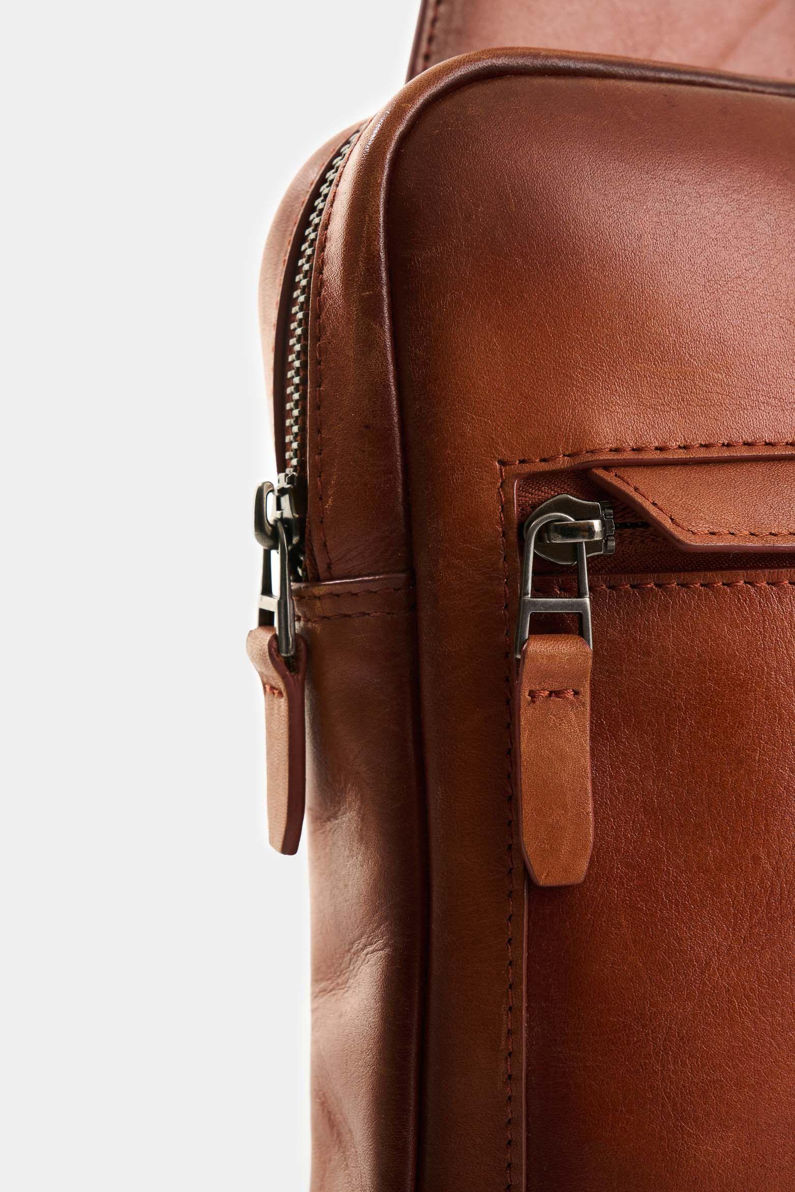 Vélez Manos Libres De Cuero Para Hombre Hazel Terracota-3