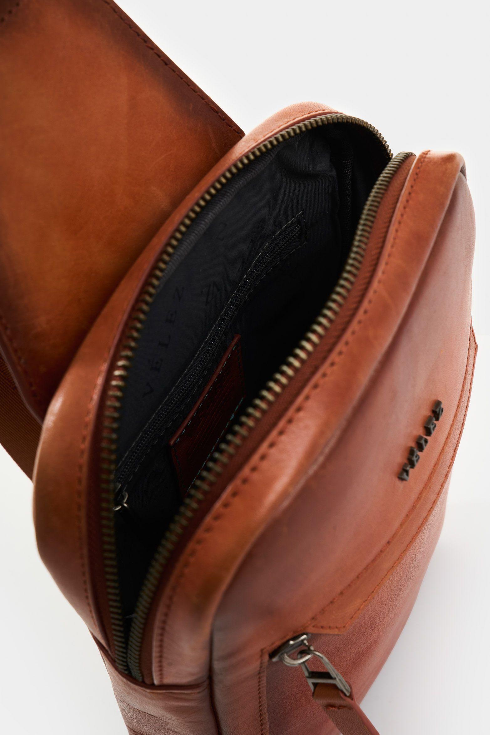 Vélez Manos Libres De Cuero Para Hombre Hazel Terracota-4