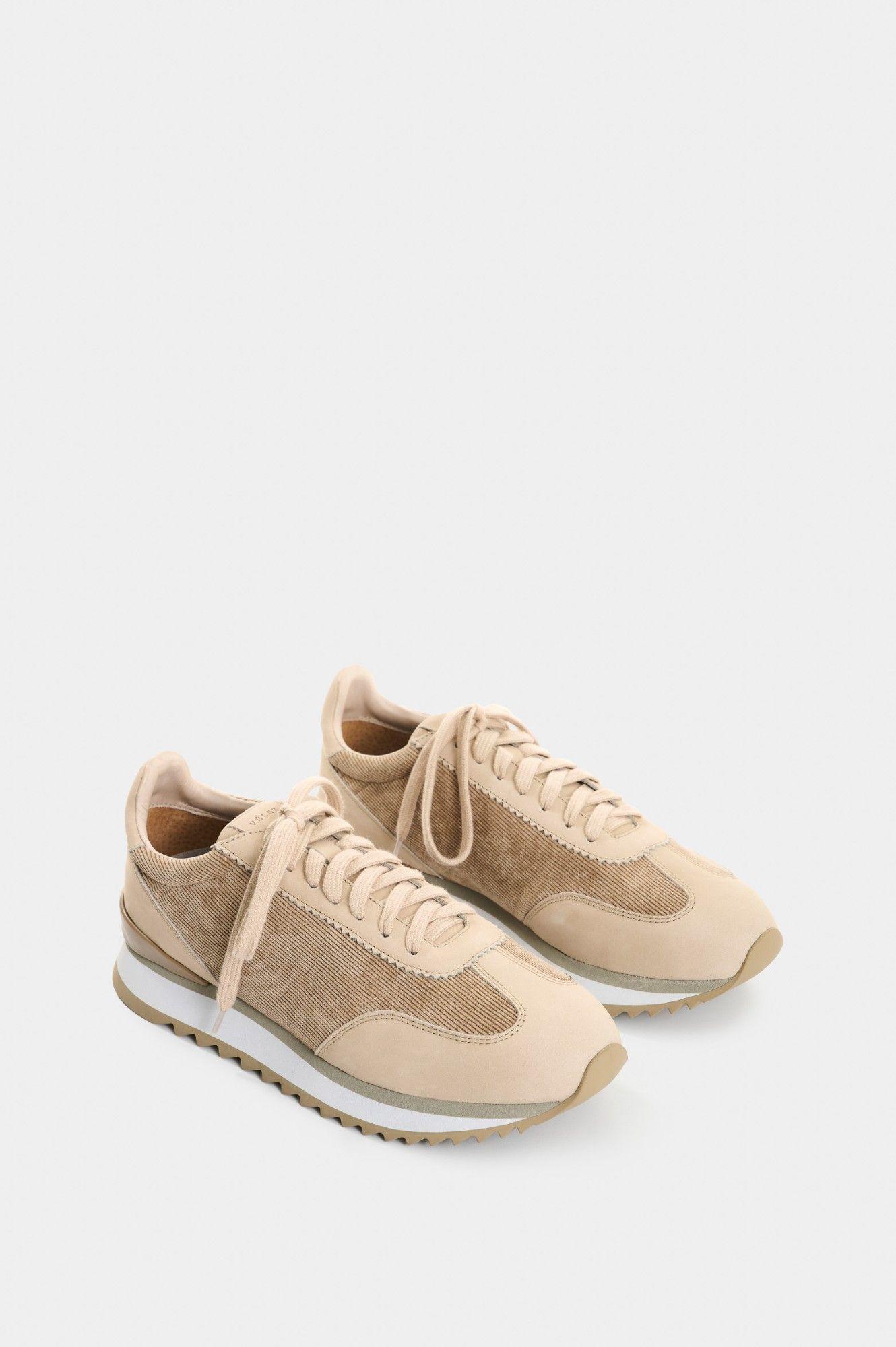 Vélez Zapatilla Tenis En Corduroy Y Cuero Hombre Ray Arena-1