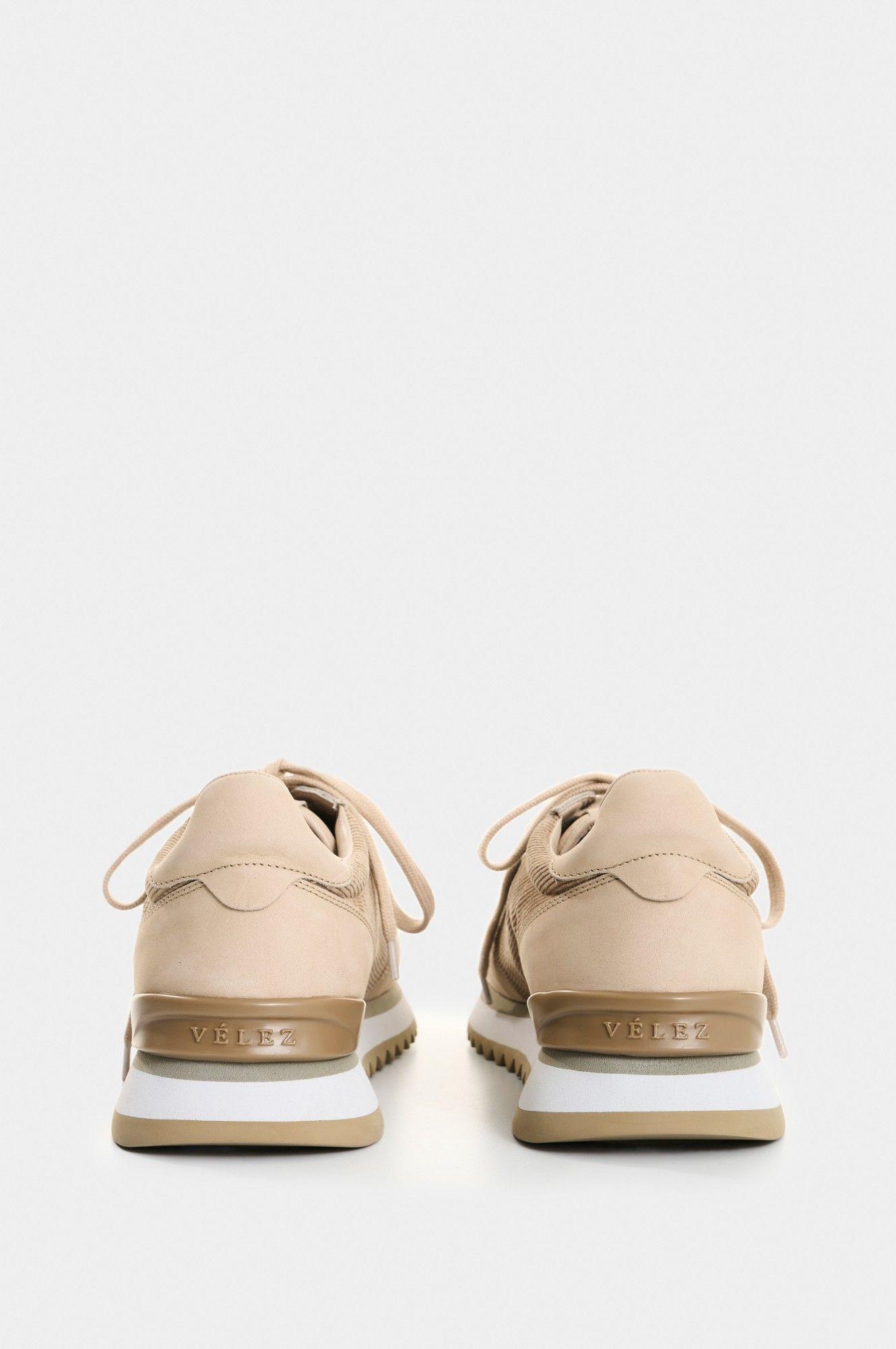 Vélez Zapatilla Tenis En Corduroy Y Cuero Hombre Ray Arena-2