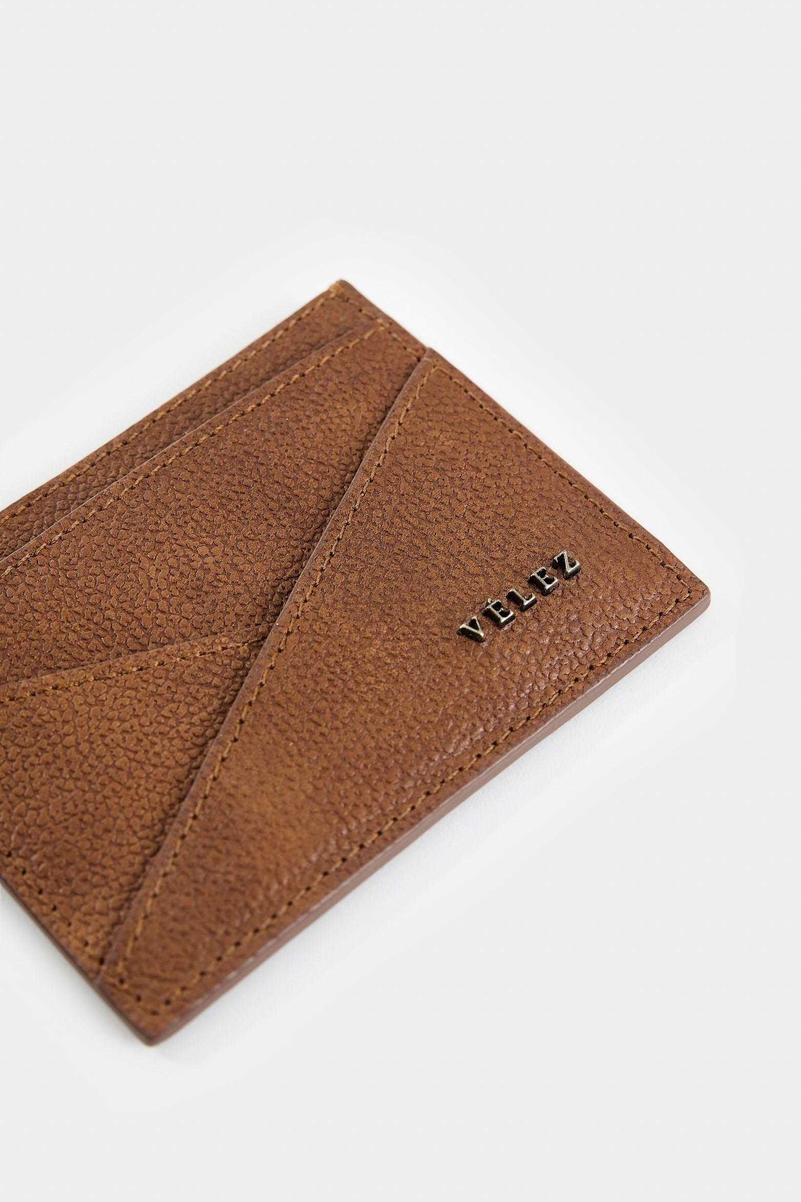 Vélez Porta Documentos De Cuero Para Hombre Dalia Miel-3