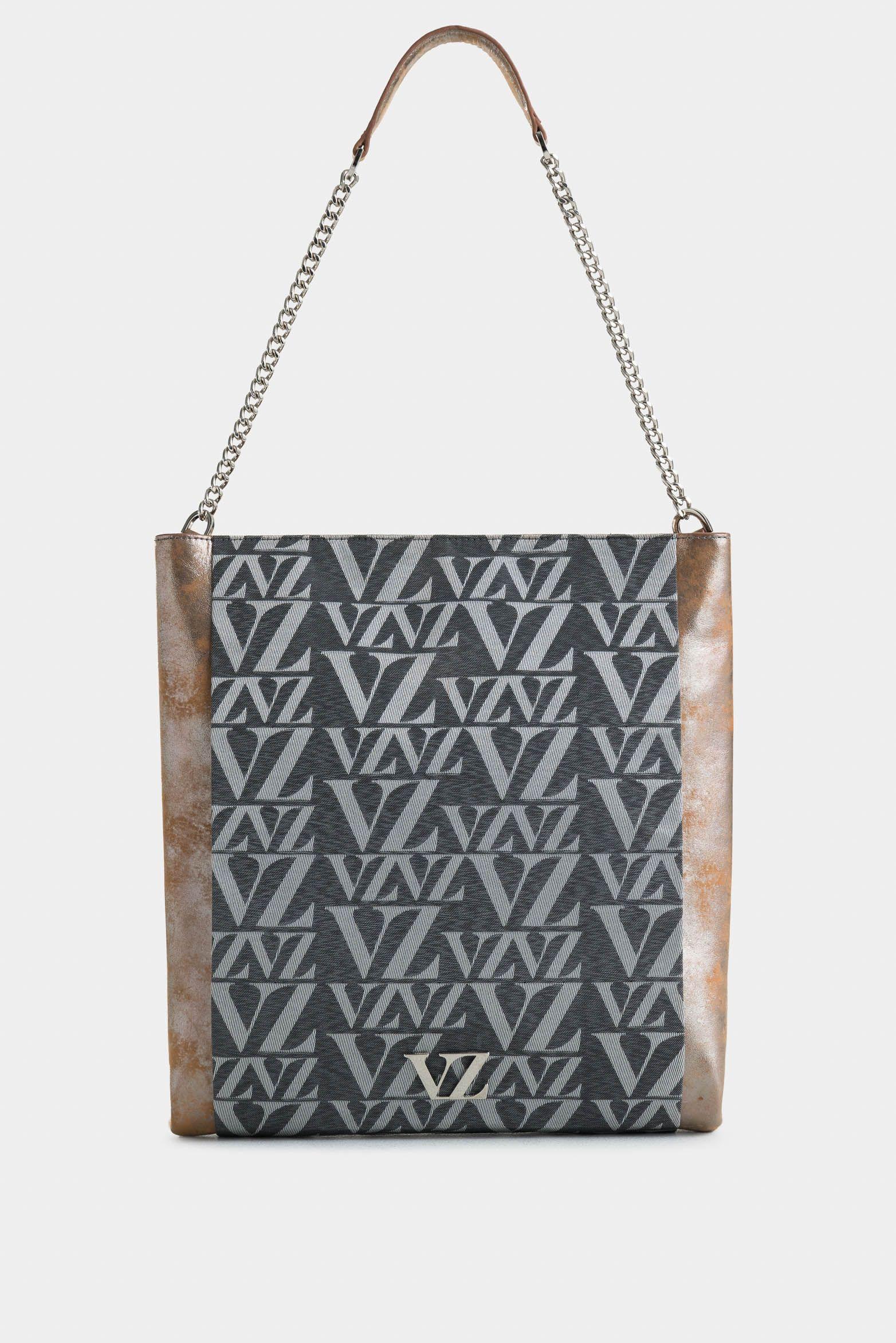 Shopping glyceria de cuero folia y lona para mujer monogram plata-0