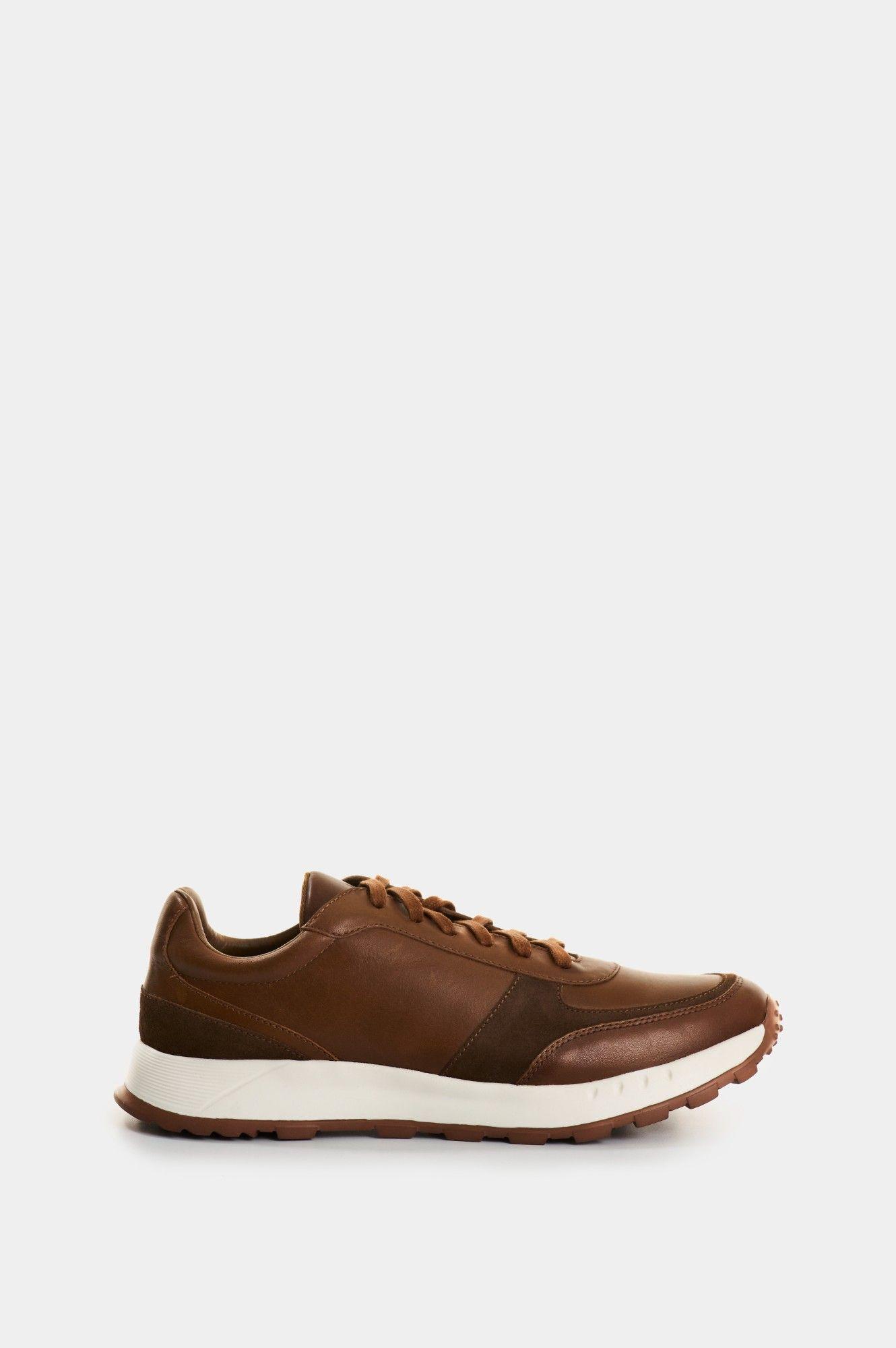 Vélez Zapatilla Tenis Cuero Hombre Lumos Miel-0