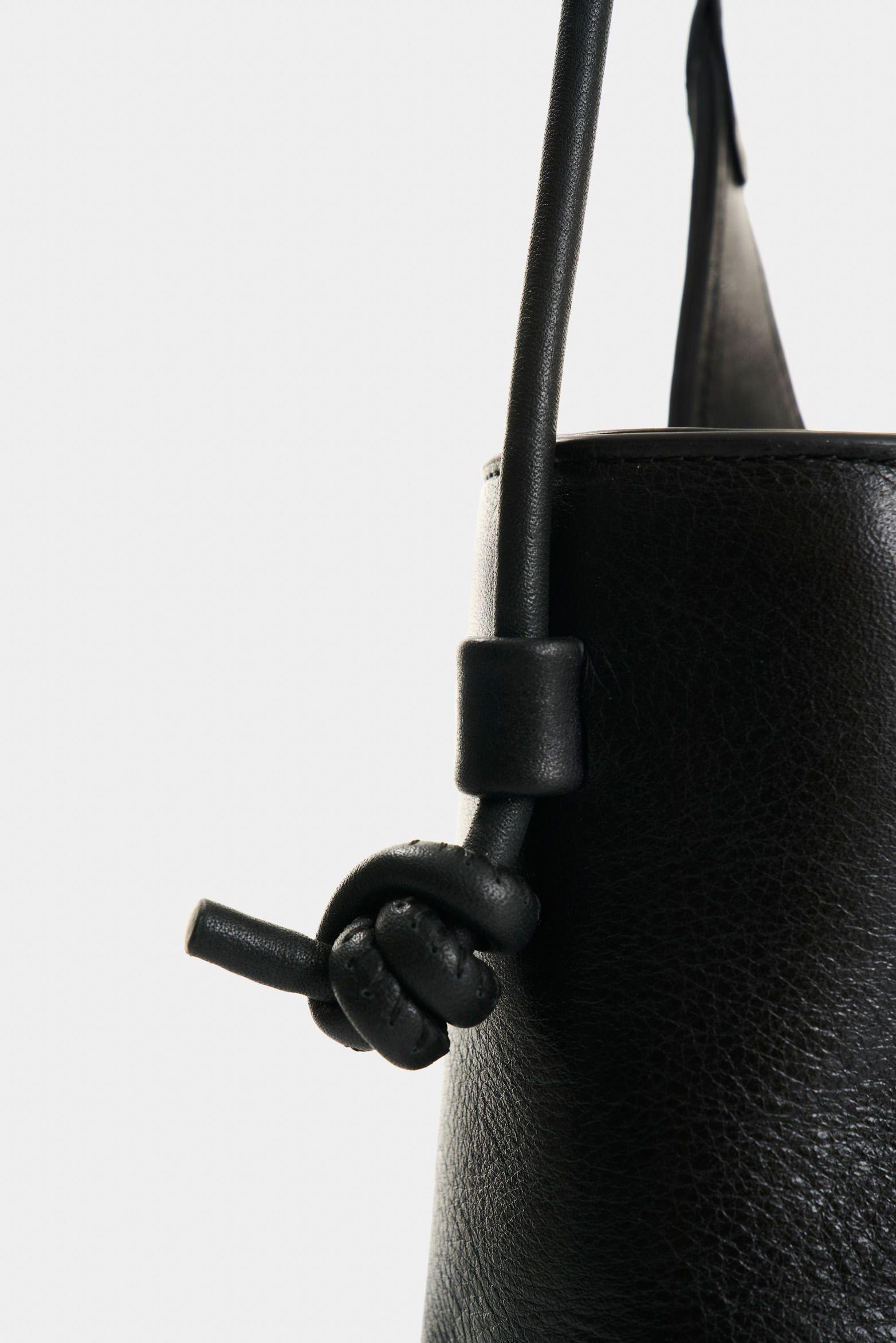 Vélez Manos Libres De Cuero Para Mujer Ailana Negro-3