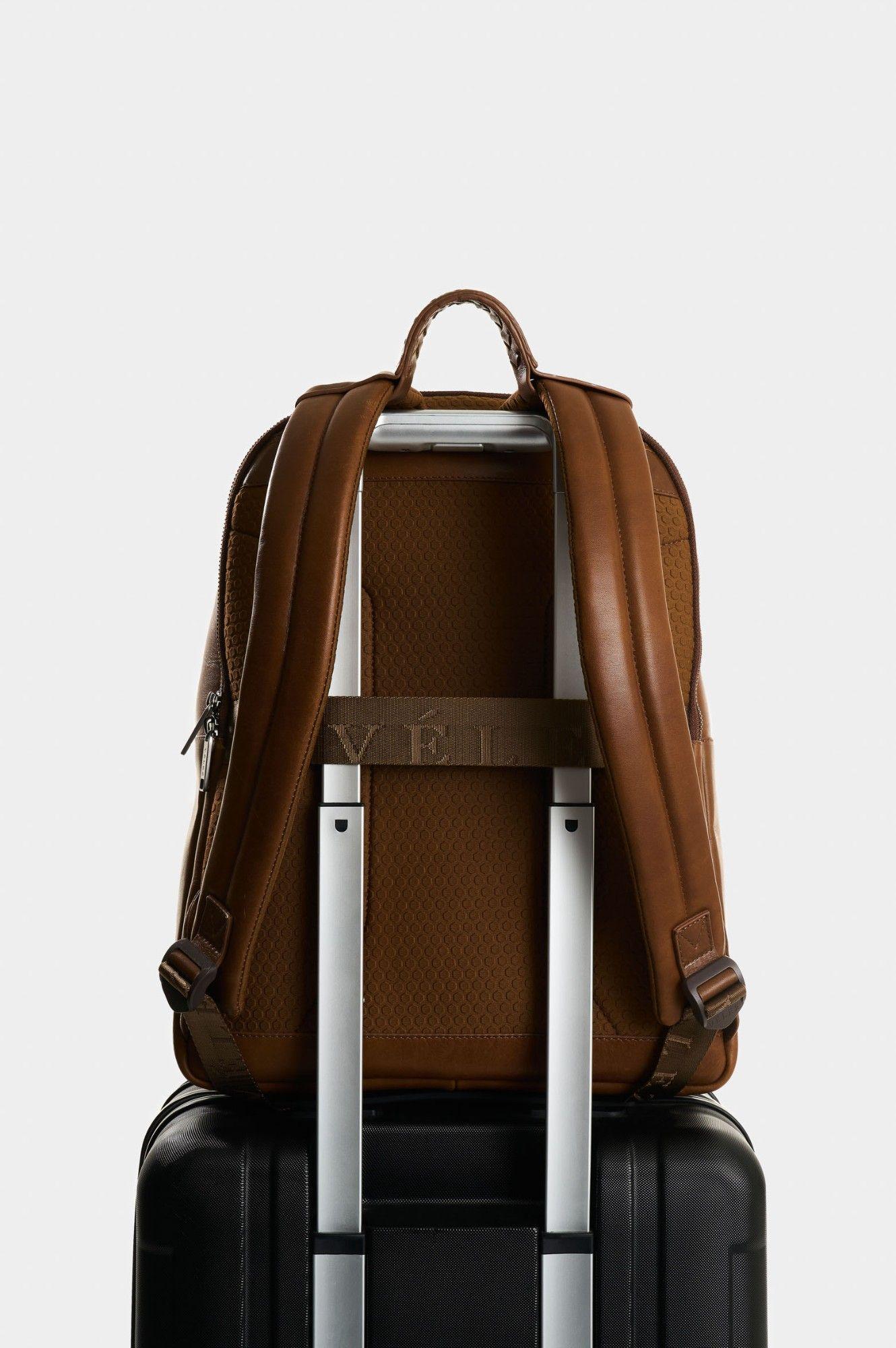 Vélez Mochila Cuero Hombre Ocean Monogram Miel-2