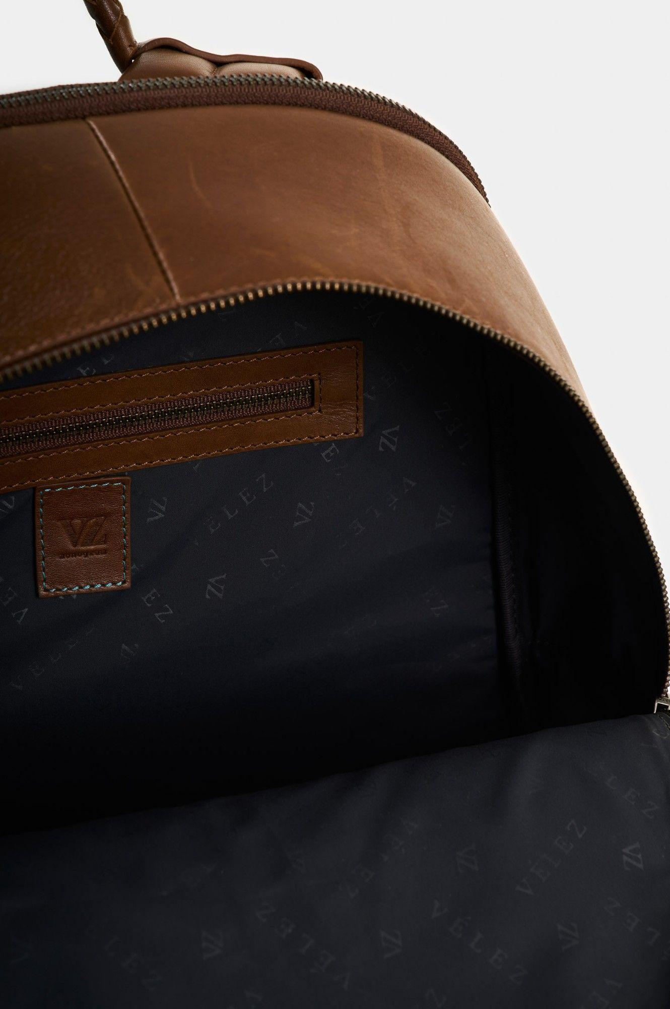 Vélez Mochila Cuero Hombre Ocean Monogram Miel-4