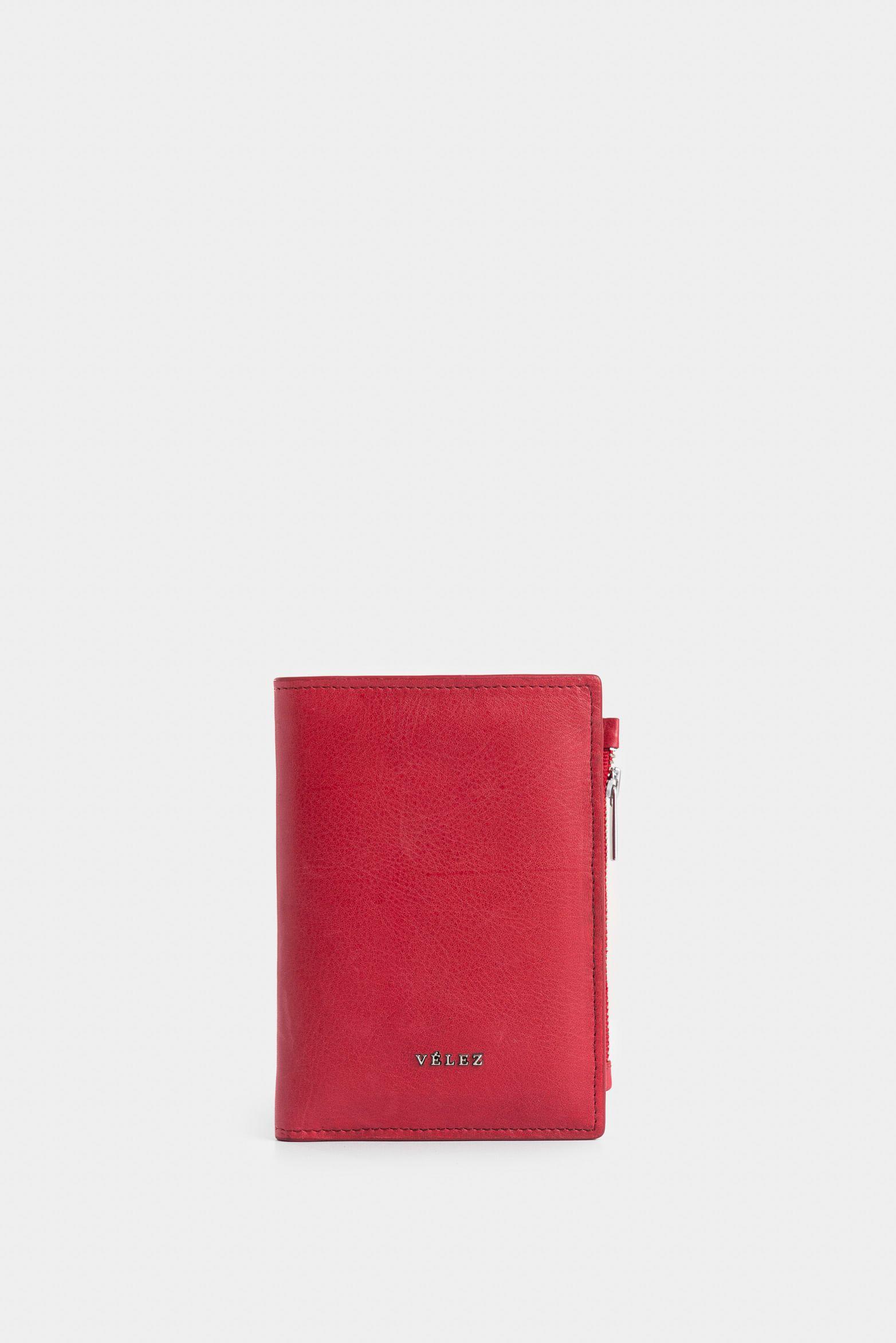 Vélez Billetera Olivia De Cuero Para Mujer Con Monedero Rojo-0