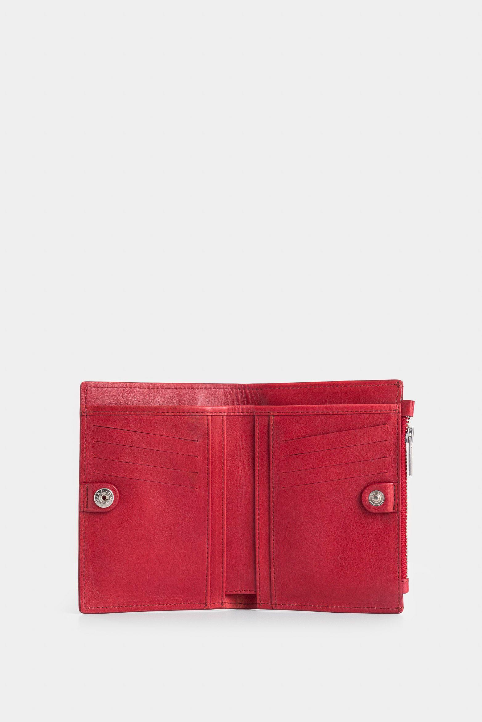 Vélez Billetera Olivia De Cuero Para Mujer Con Monedero Rojo-1
