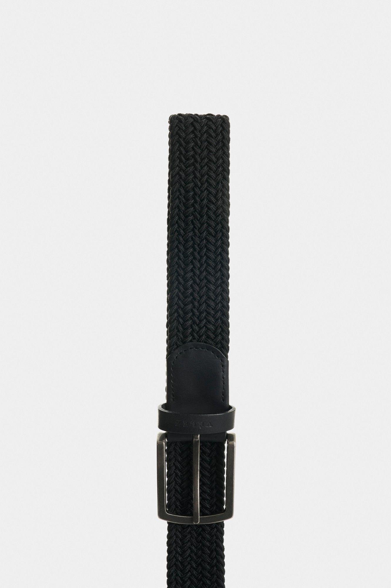 Vélez Cinturón Trenzado Cuero Hombre Tyvi 2.0 Negro-1