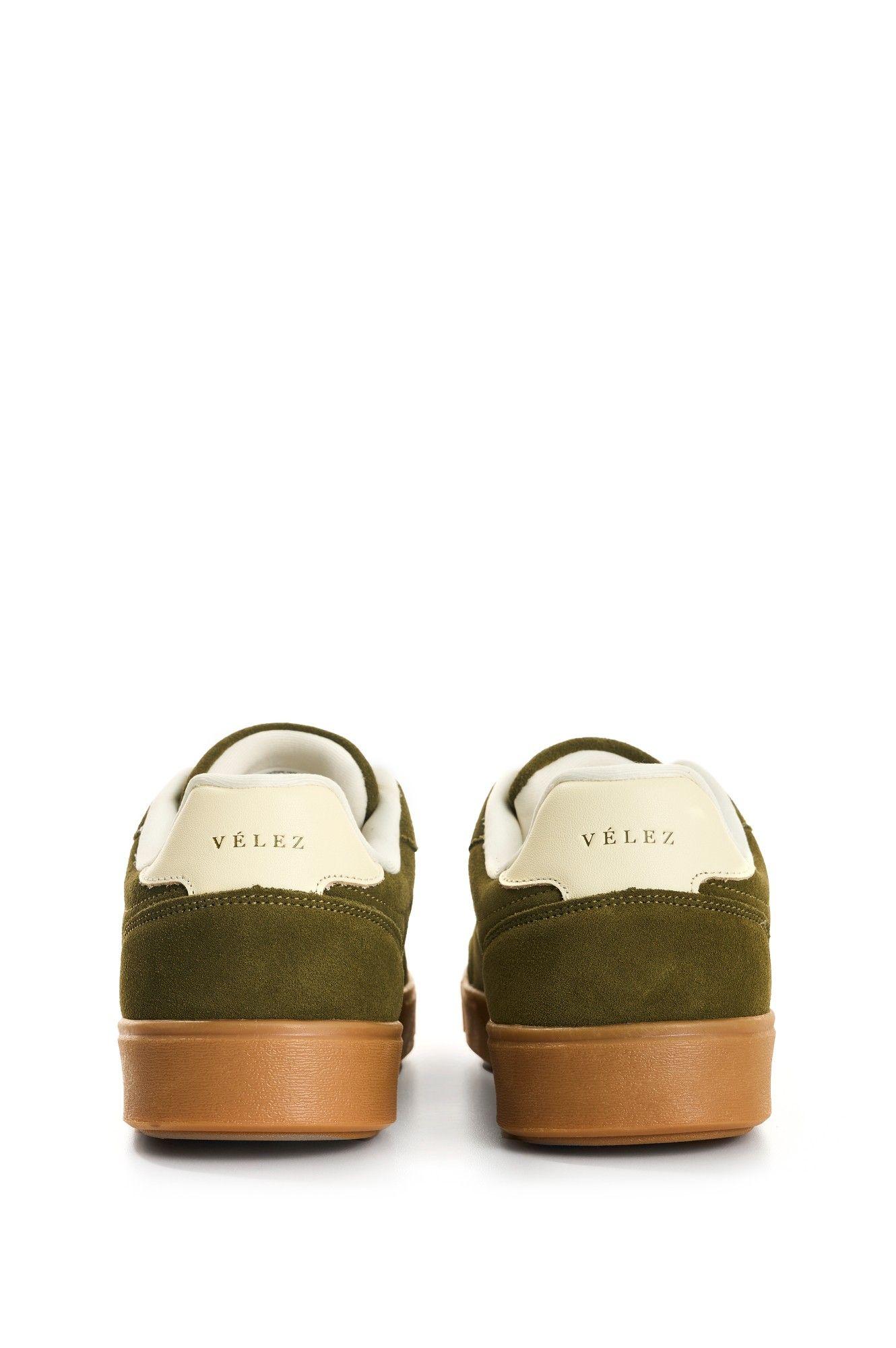 Vélez Zapatilla Tenis De Cuero Gamuzado Ground 2 Verde-1