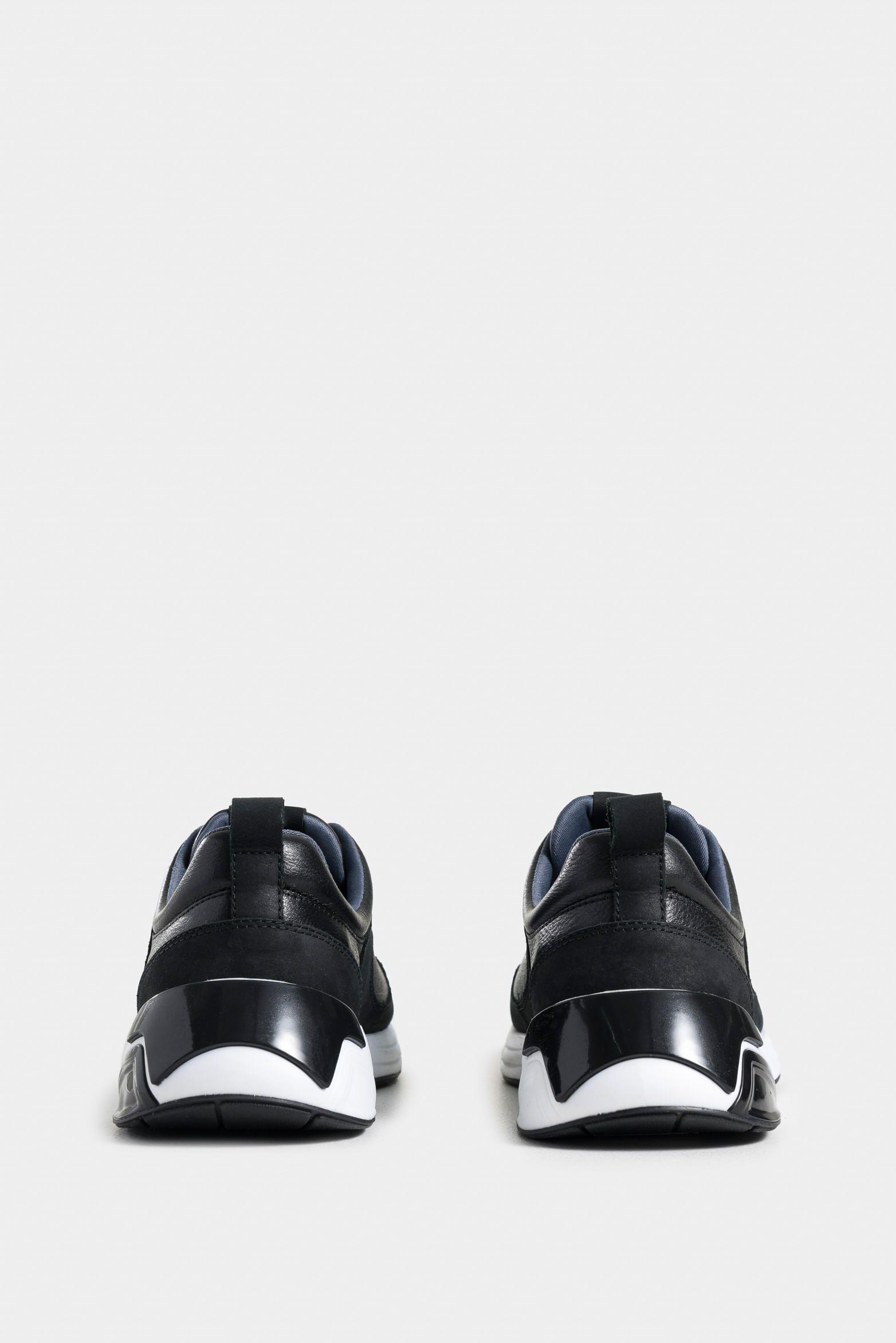 Vélez Zapatillas Volga De Cuero  Hombre Cortes Gamuza Negro-2