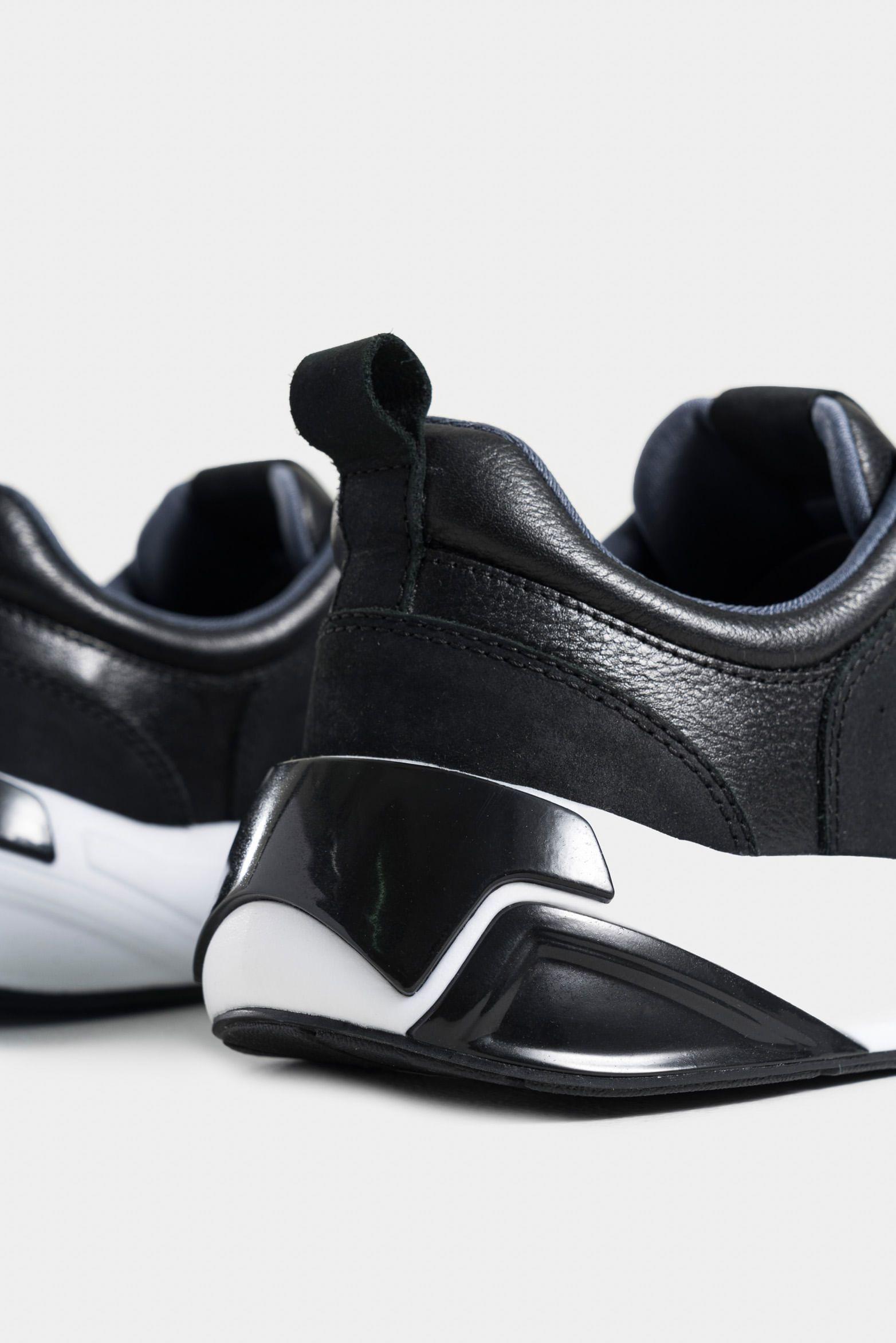 Vélez Zapatillas Volga De Cuero  Hombre Cortes Gamuza Negro-4