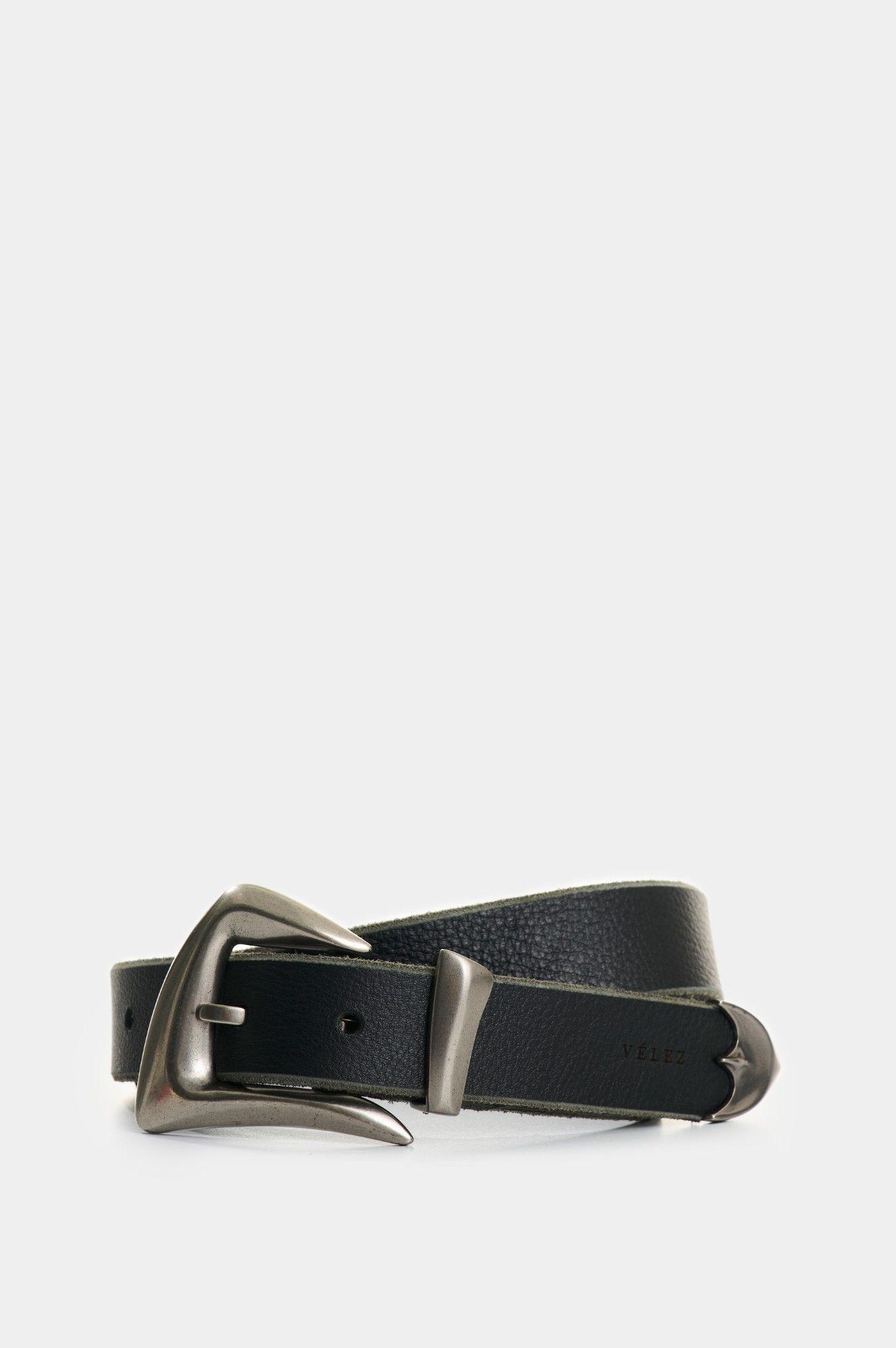 Vélez Cinturón Unifaz Cuero Mujer Gael Negro-0