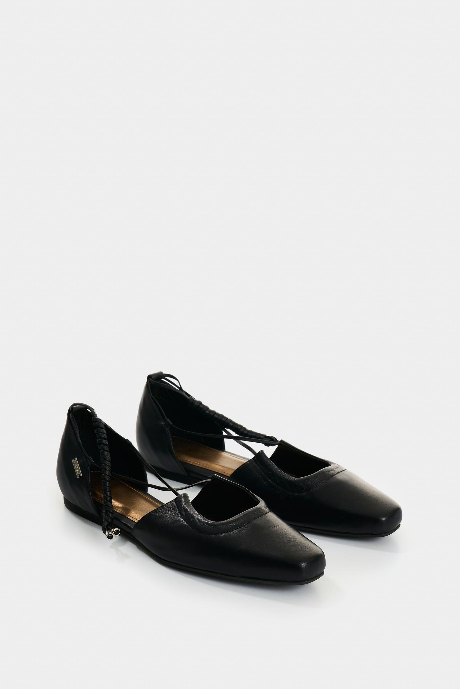 Vélez Ballerina De Cuero  Mujer Moon Negro-1