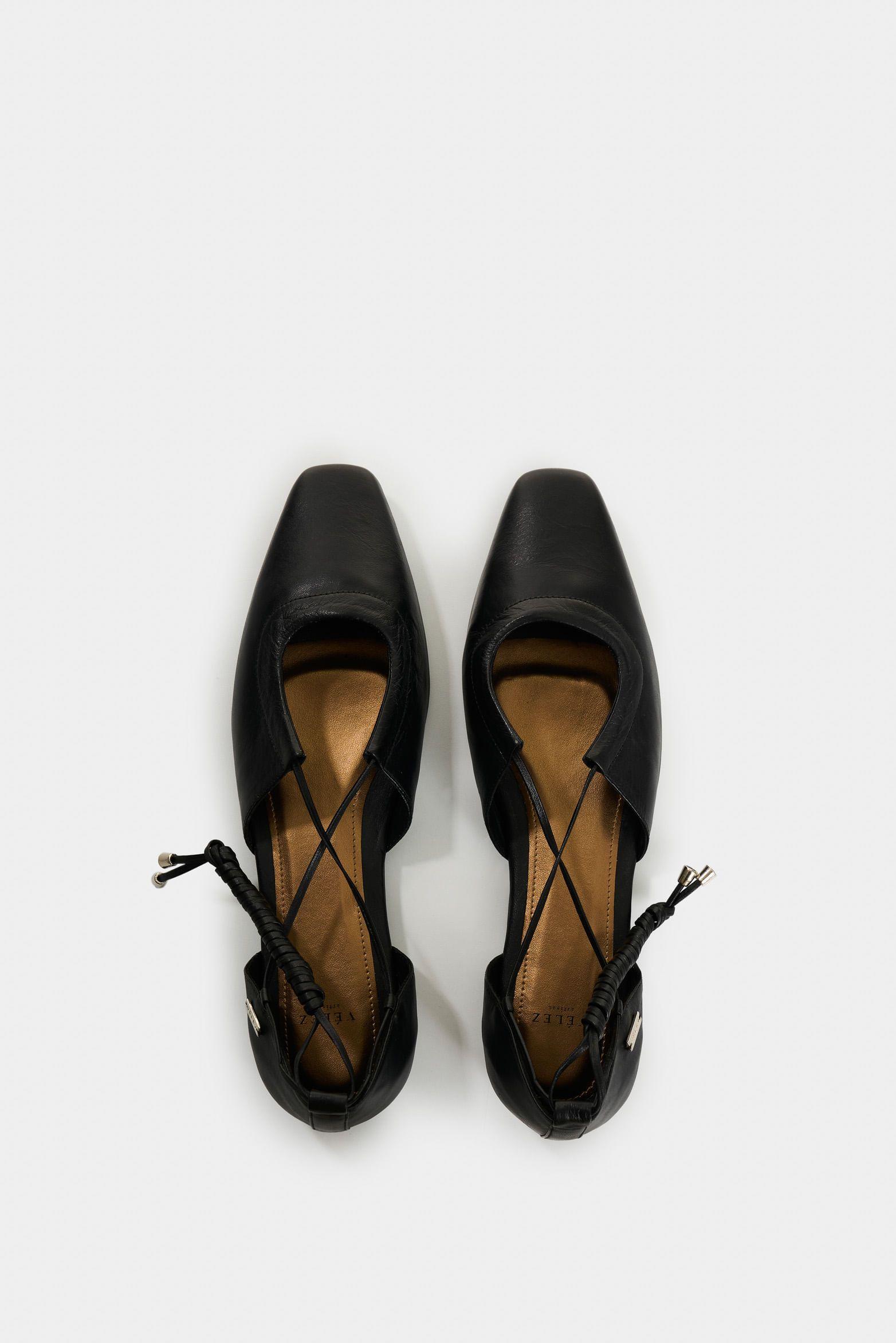 Vélez Ballerina De Cuero  Mujer Moon Negro-3