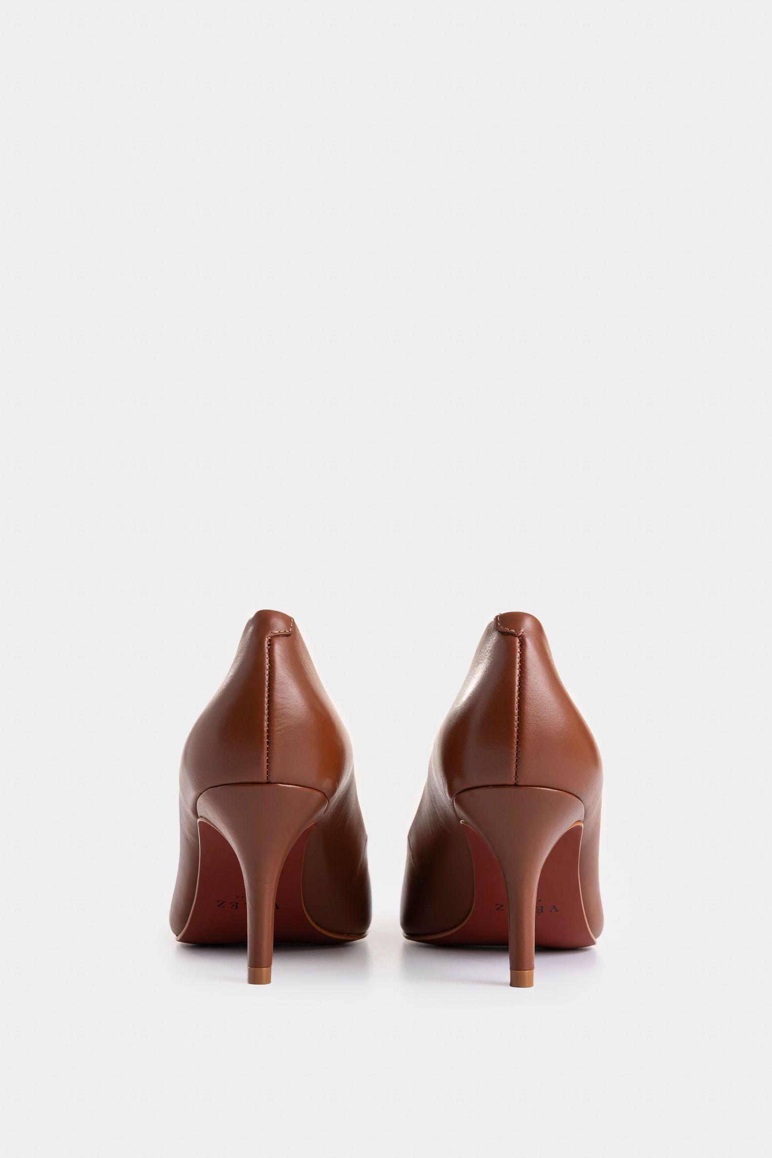 Vélez Tacos Atanasova De Cuero Para Mujer Stiletto Miel-2