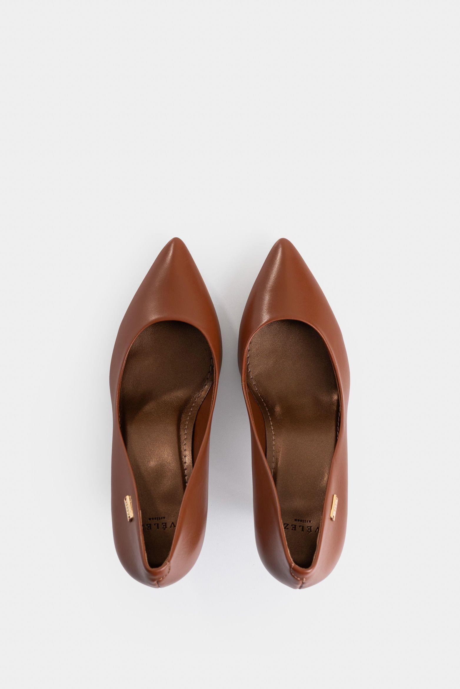 Vélez Tacos Atanasova De Cuero Para Mujer Stiletto Miel-3
