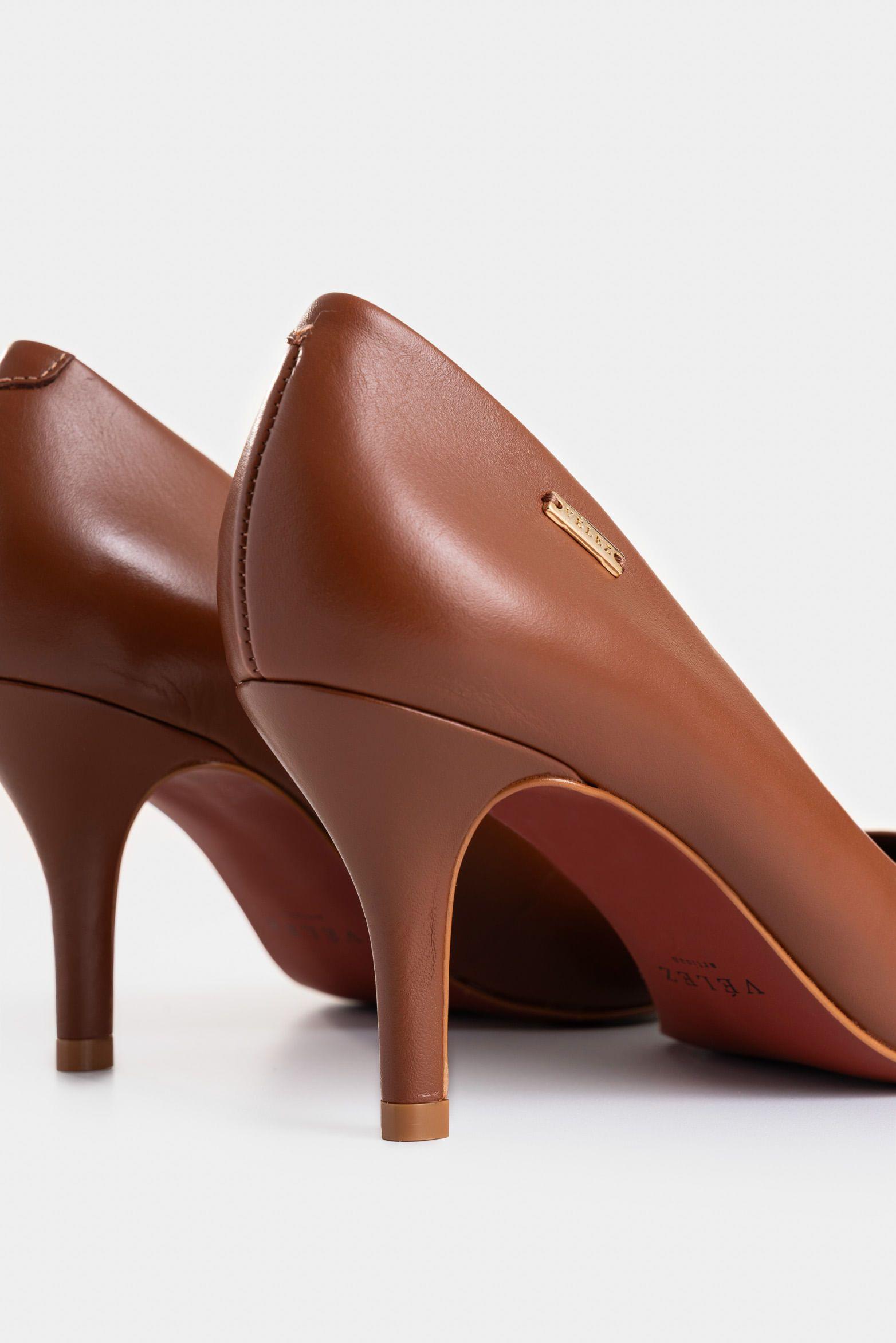 Vélez Tacos Atanasova De Cuero Para Mujer Stiletto Miel-4