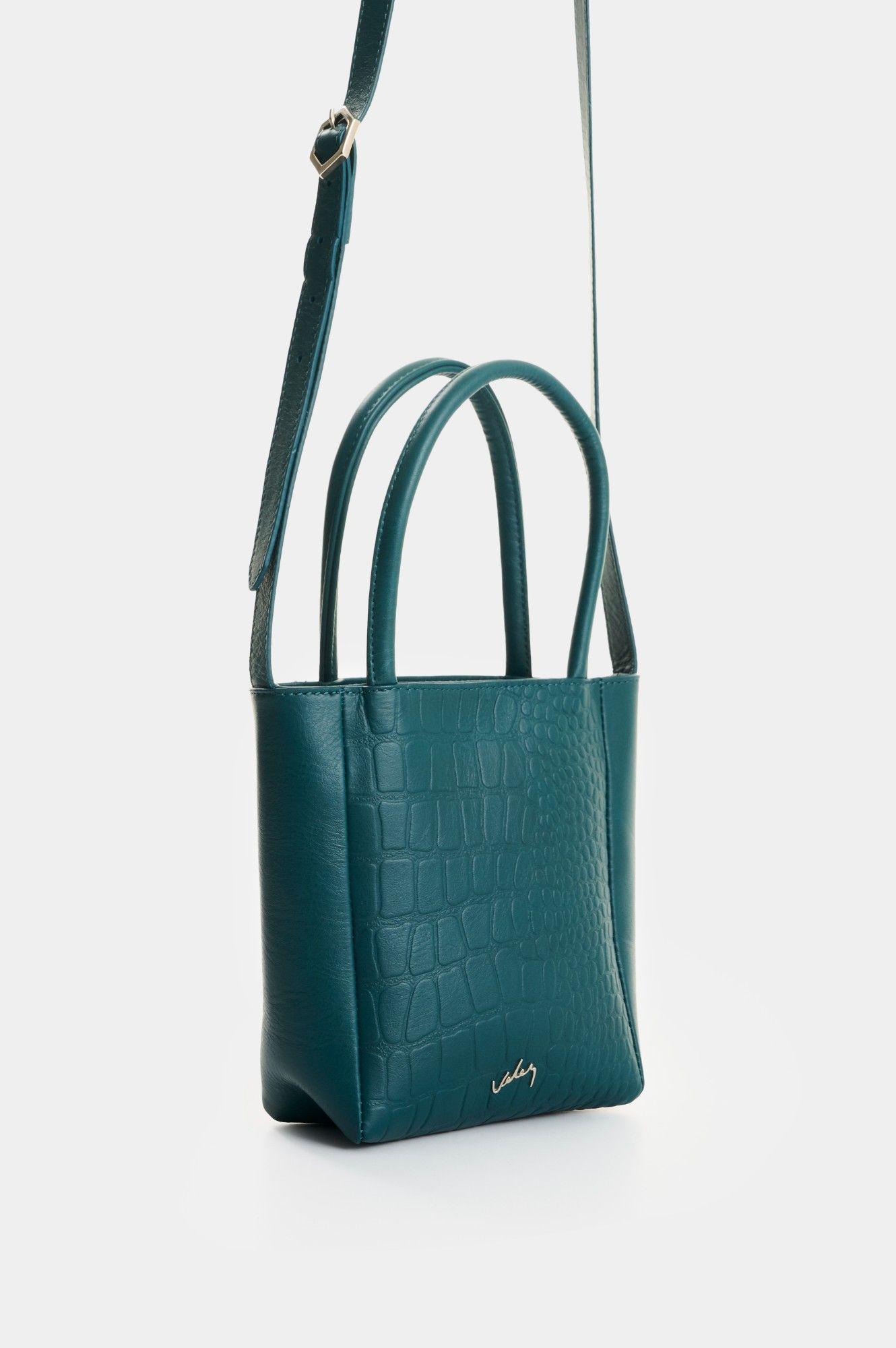 Vélez Cartera Bandolera Cuero Grabado Mujer Cala Agua Marina-1
