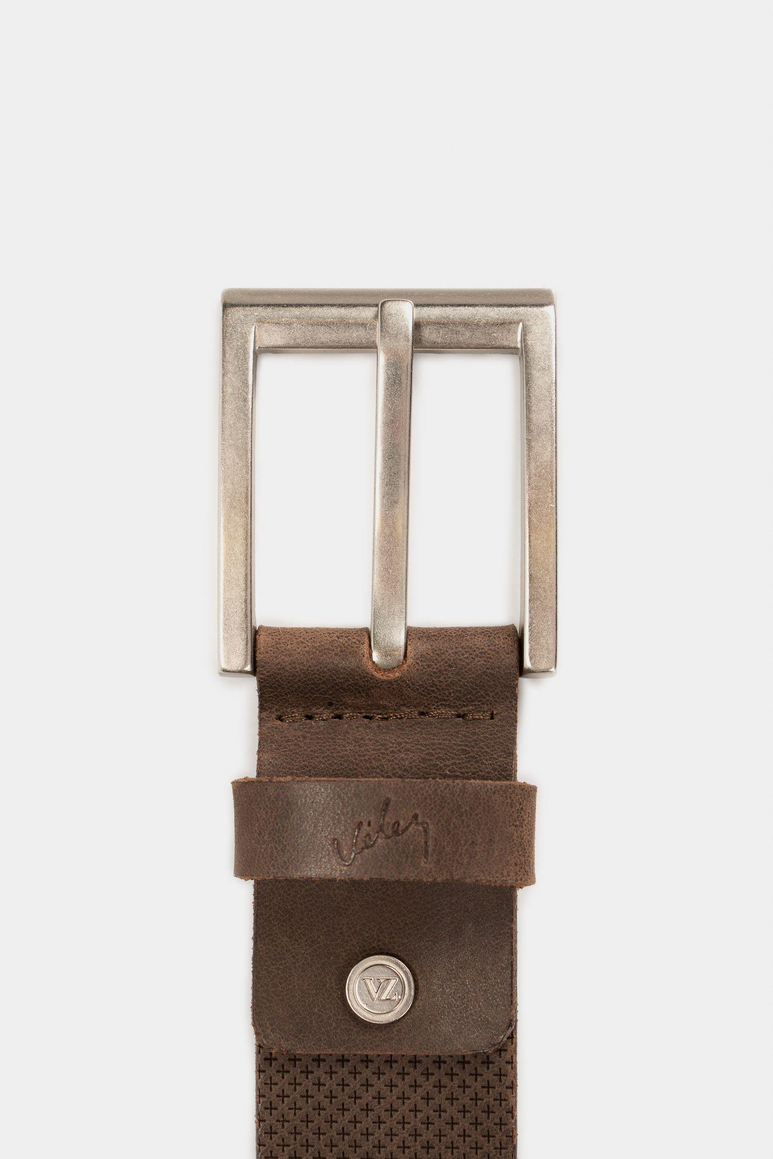 Vélez Cinturón Unifaz Kiat De Cuero Para Hombre Placa Café-2