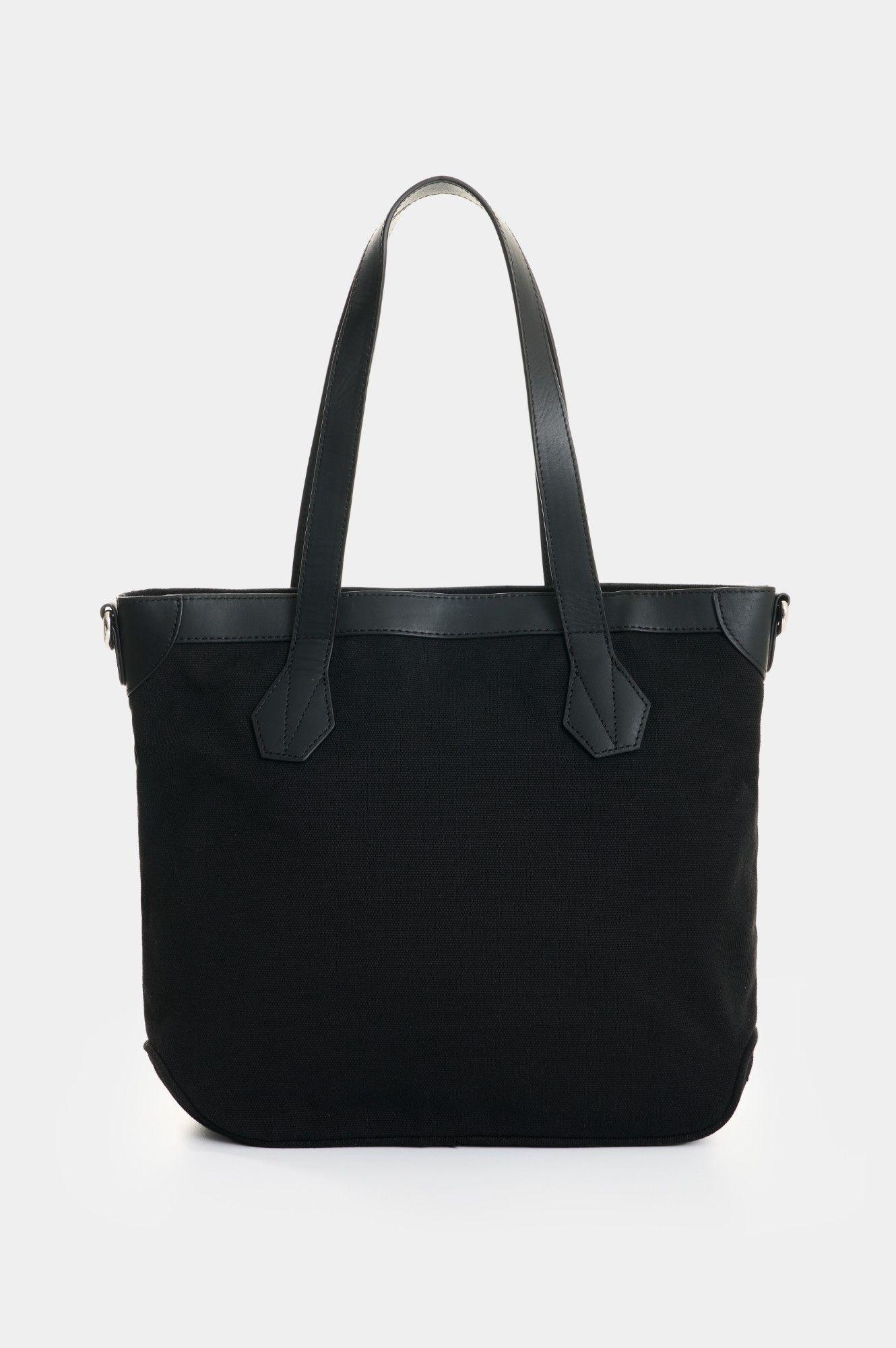 Vélez Cartera Bolso En Lona Y Cuero Mujer Aurelia Negro-2