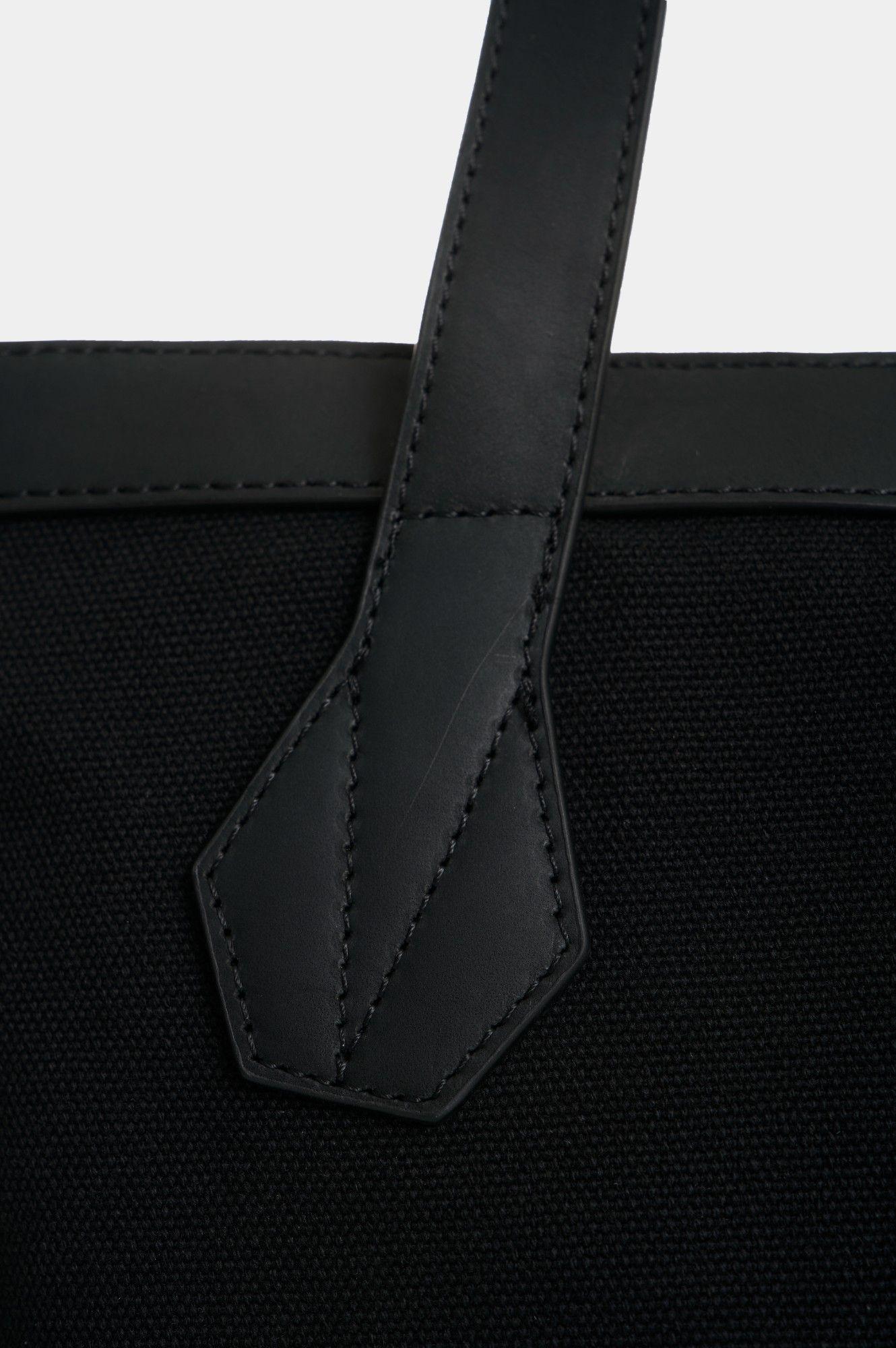 Vélez Cartera Bolso En Lona Y Cuero Mujer Aurelia Negro-3