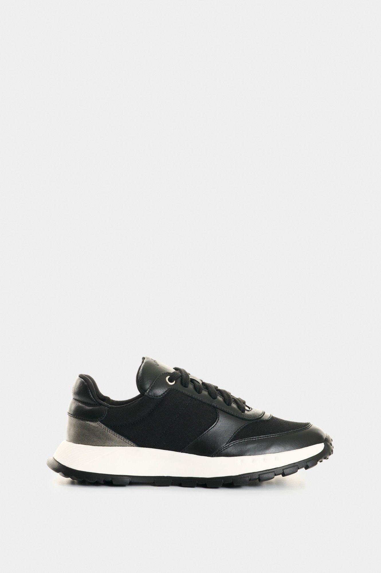 Vélez Zapatilla Tenis Cuero Y Folia Mujer Ocaso Negro-0