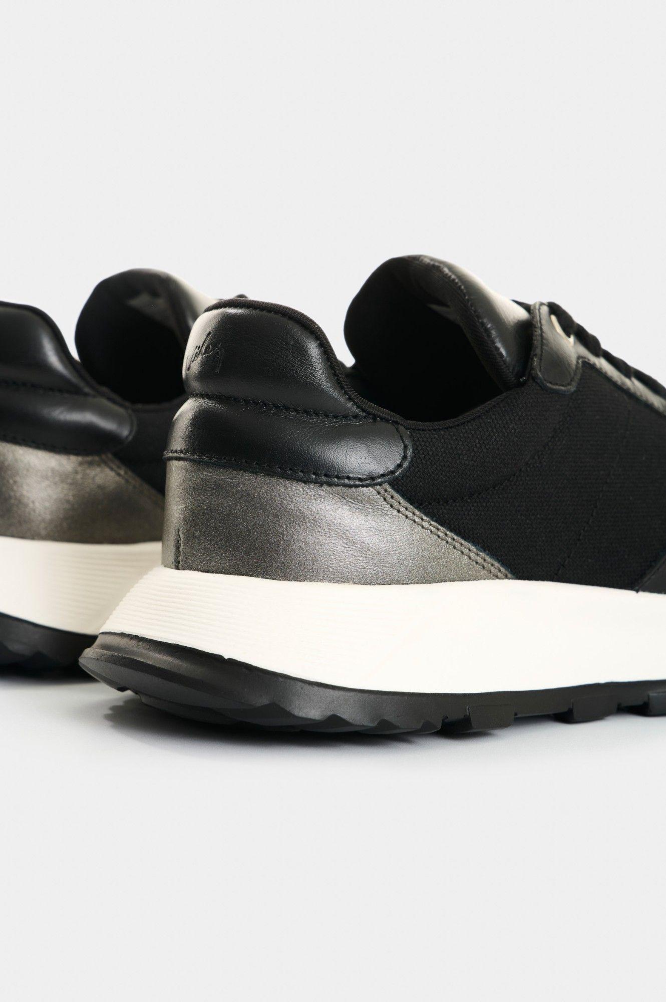 Vélez Zapatilla Tenis Cuero Y Folia Mujer Ocaso Negro-4