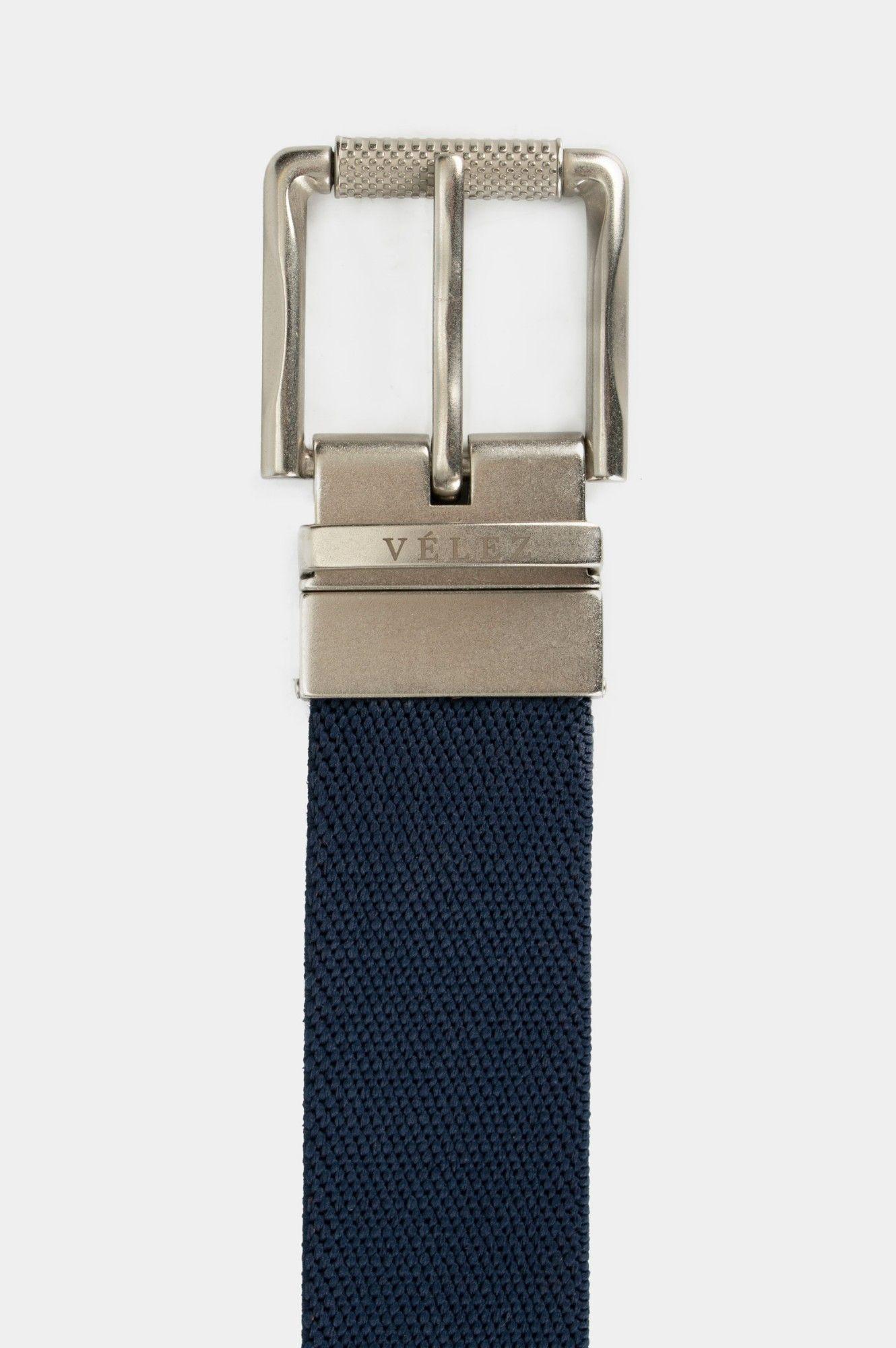 Vélez Cinturón Doble Faz Reata Hombre Maqui Azul Oscuro-2