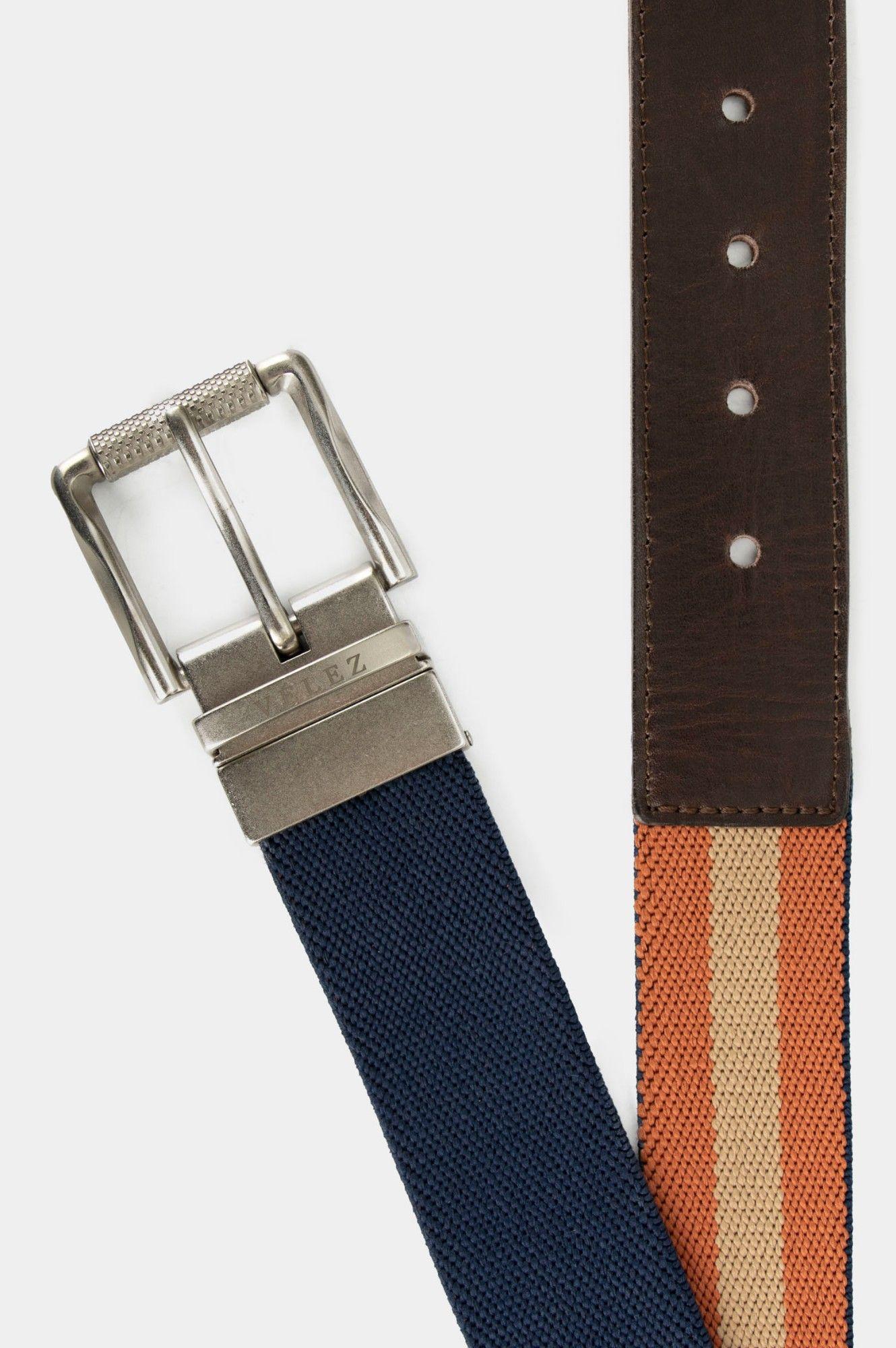 Vélez Cinturón Doble Faz Reata Hombre Maqui Azul Oscuro-4